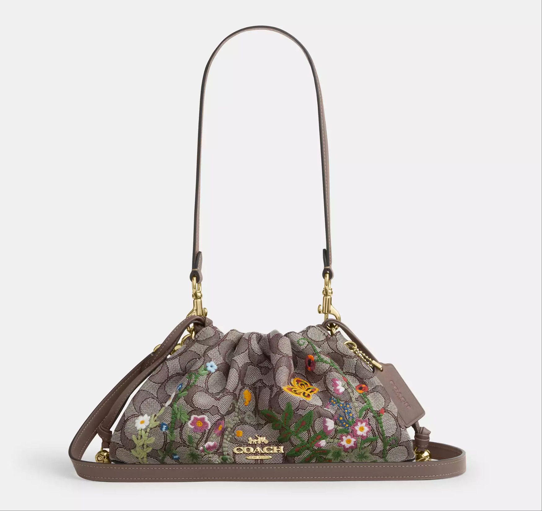 Coach Faye Shoulder Bag With Floral Embroidery CDZ02 Size ONE SIZE - 12 Thumbnail