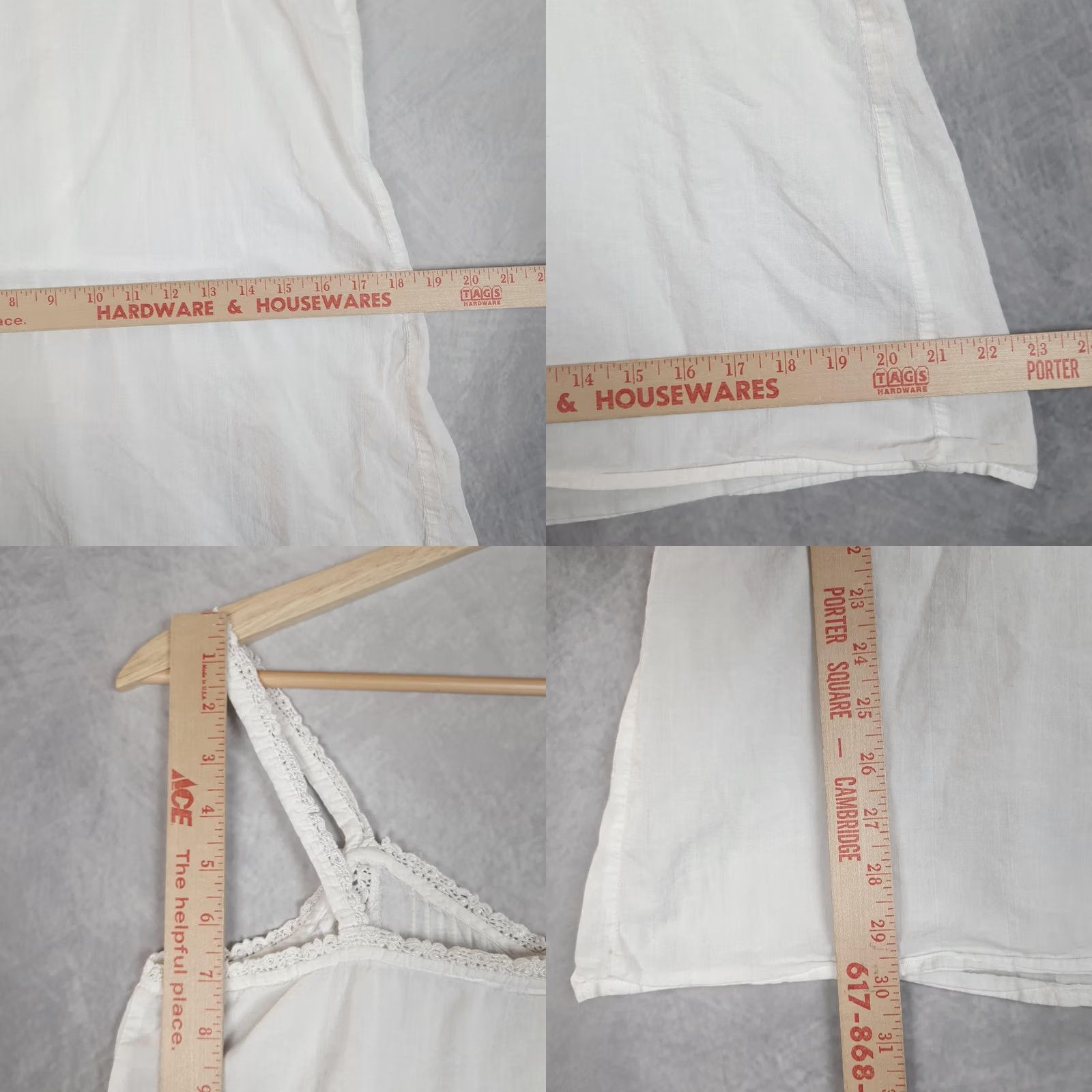 Vintage Eileen West Chemise Nightgown Womens Petite White Lace Pintuck Sleeveless Size ONE SIZE - 10 Thumbnail