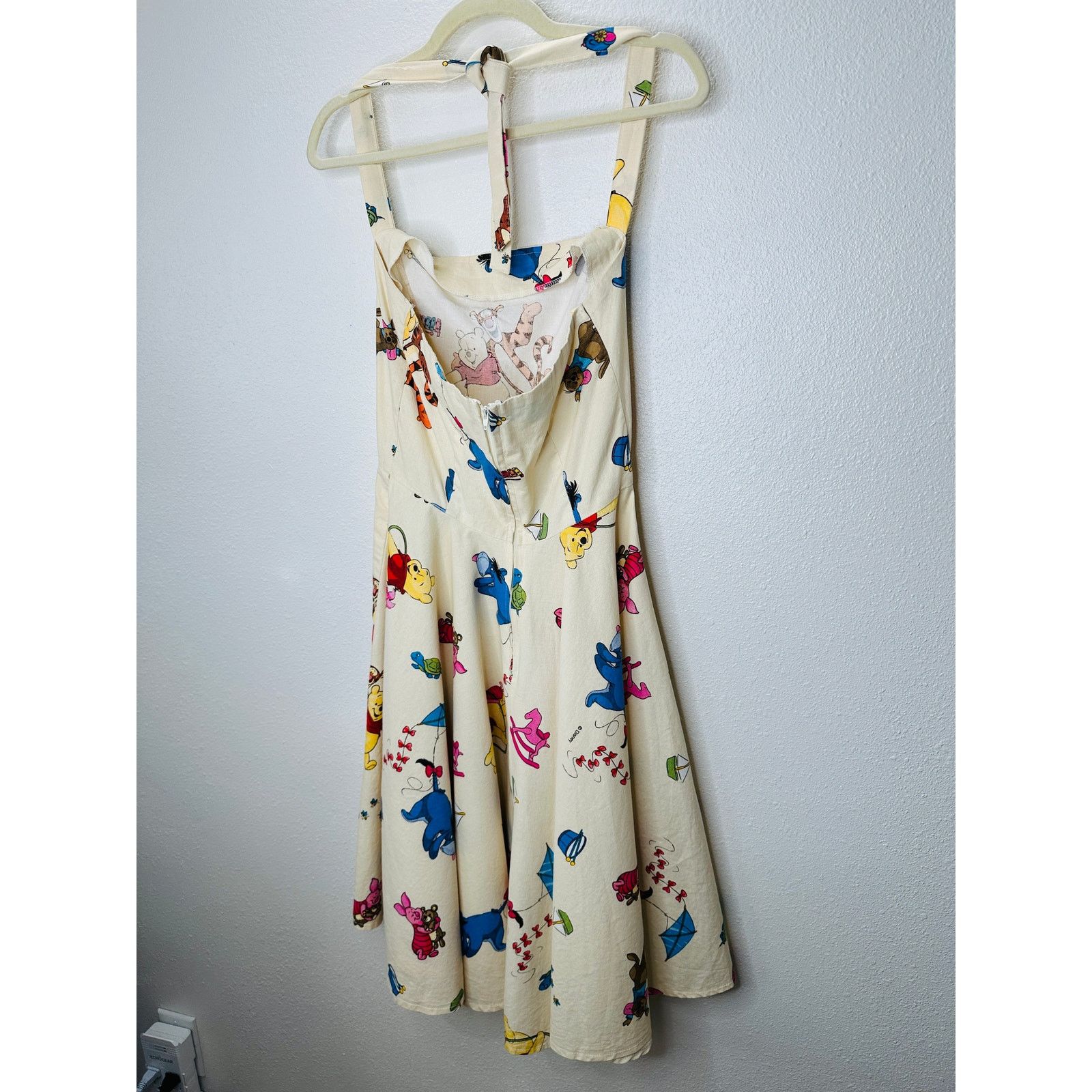 Other Vintage Cream Winnie The Poo Print Apron Dress Small Size S / US 4 / IT 40 - 5 Thumbnail