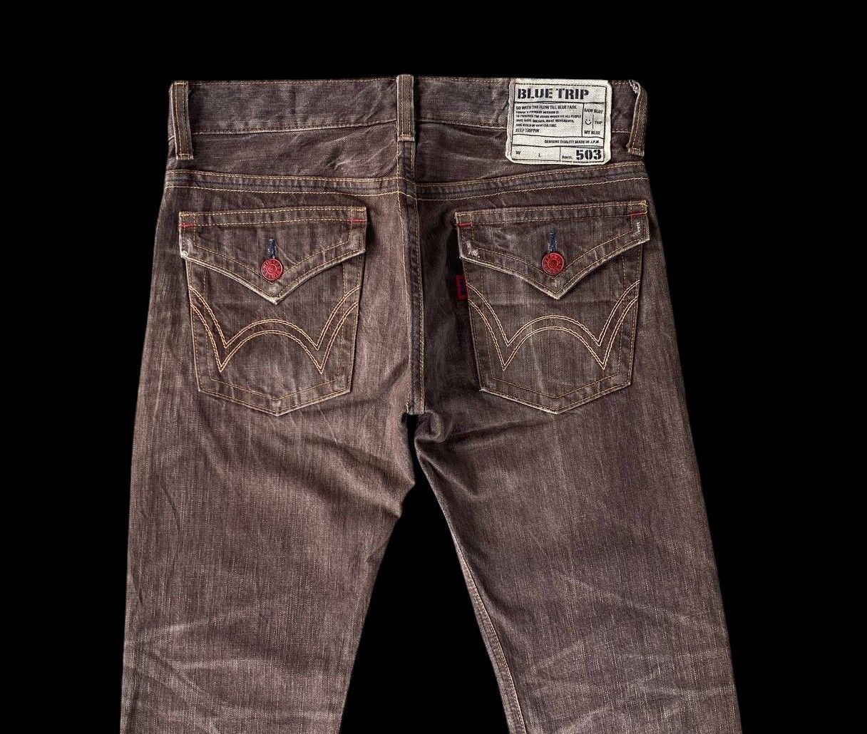 Edwin FLARE EWDIN 503 HERINGBONE GHOSTCLAW DARK BROWN Size US 30 / EU 46 - 12 Thumbnail