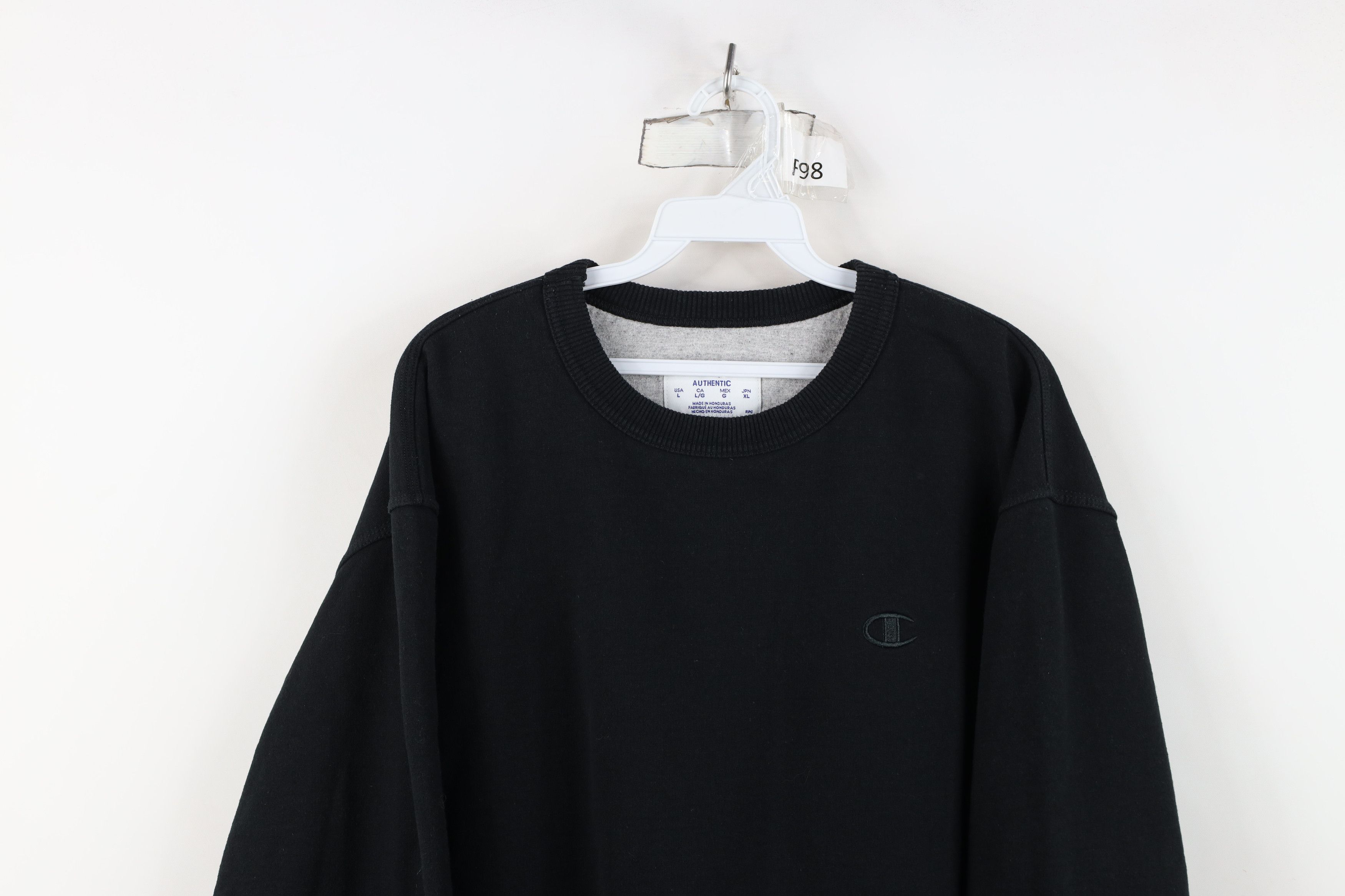 Champion Vintage Champion Monochrome Triple Black Crewneck Sweatshirt Size US L / EU 52-54 / 3 - 2 Thumbnail