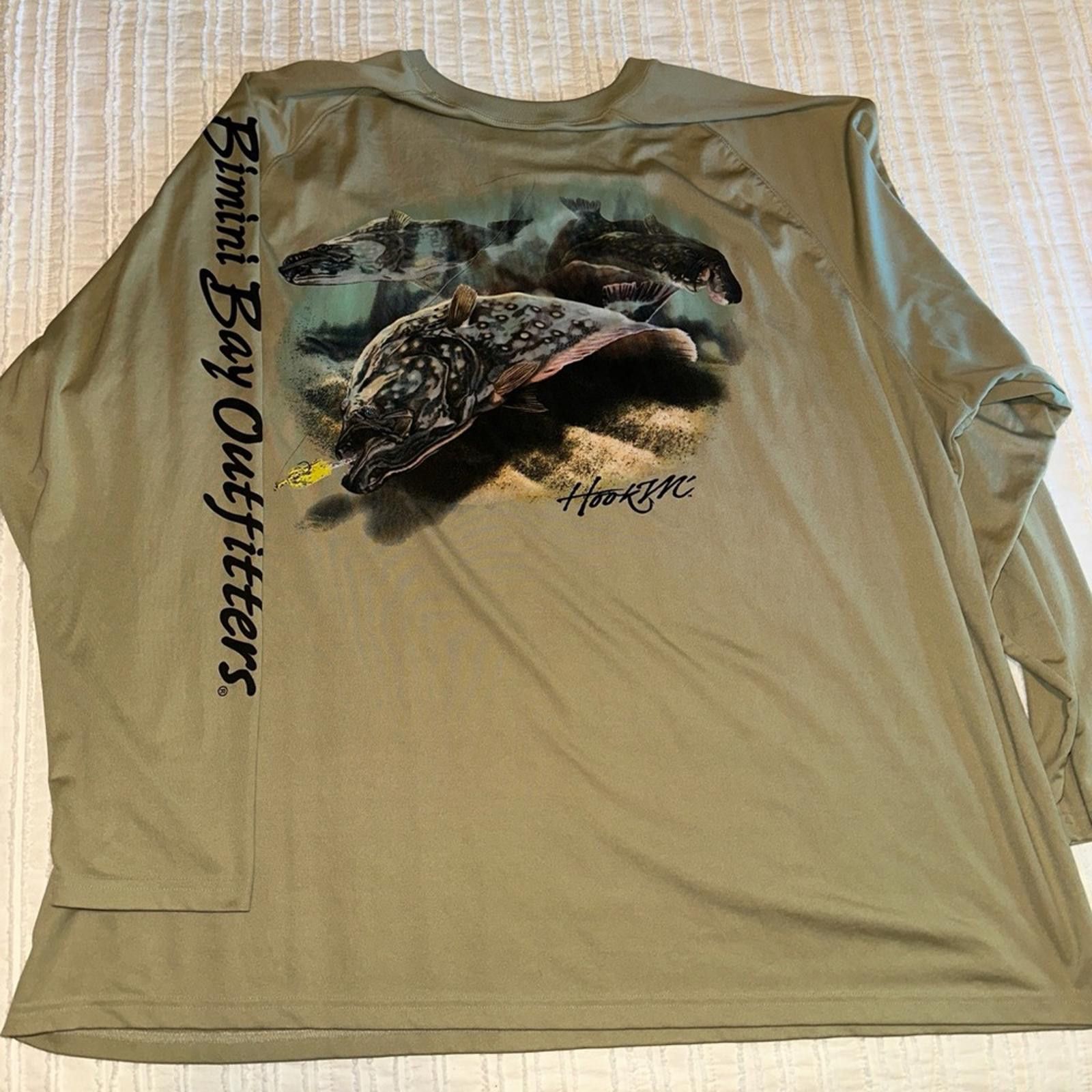 Other Bimini Bay Men’s 3x fishing shirt fluke fish Long Sleeve Size US XXL / EU 58 / 5 - 2 Thumbnail