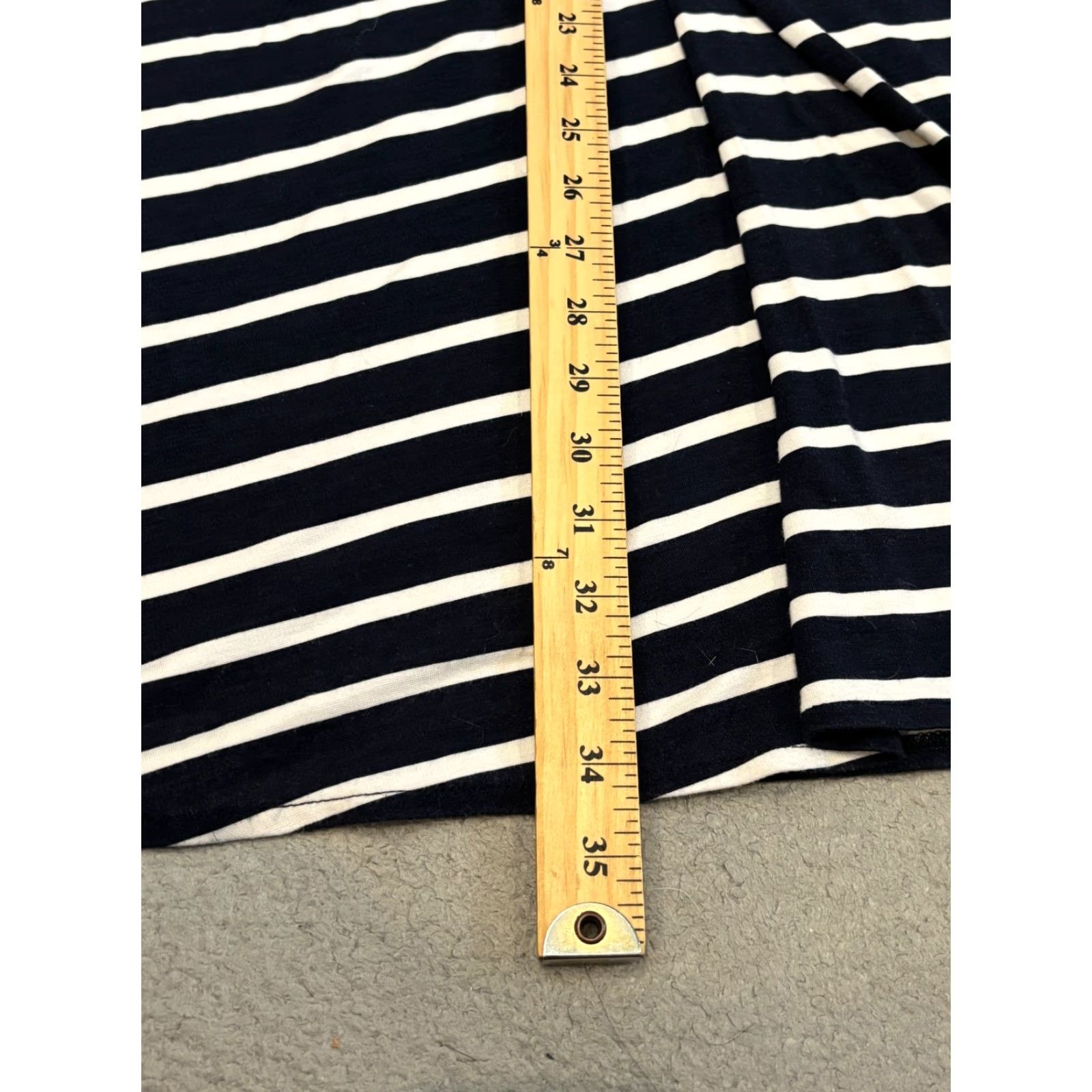 Banana Republic VINTAGE? No. Banana Republic Dress Womens XS Blue White Striped Short Sleeve Knit Knot Preppy Size 26" / US 2 / IT 38 - 4 Thumbnail