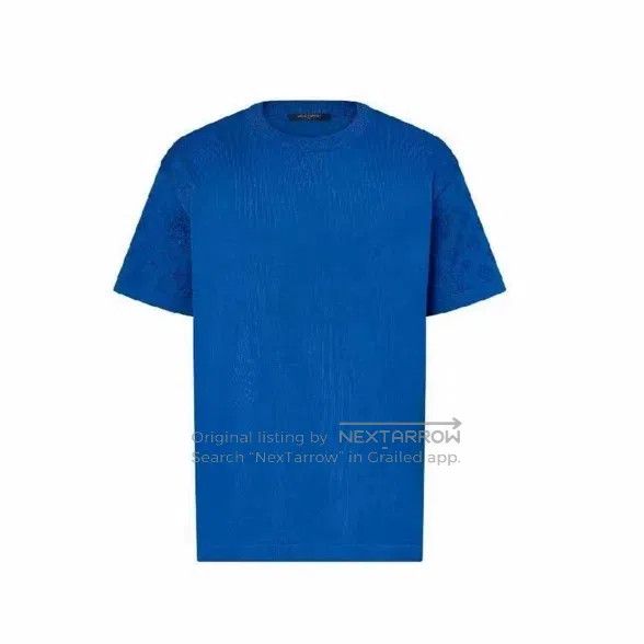 Louis Vuitton Louis Vuitton Blue sleeve embossed full print knit short s Size US XXL / EU 58 / 5 - 1 Thumbnail