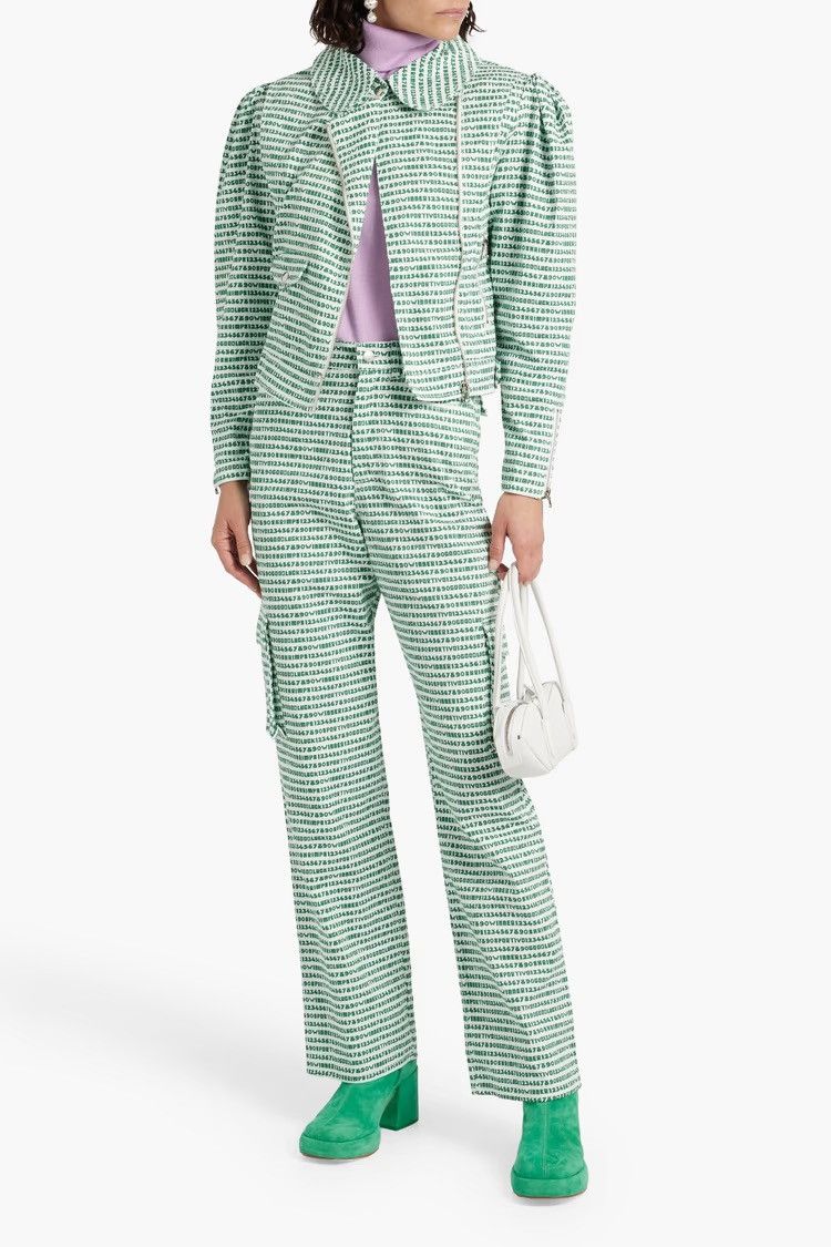 Shrimps SHRIMPS Annette printed cotton-twill straight-leg pants Size 27" / US 4 / IT 40 - 2 Thumbnail