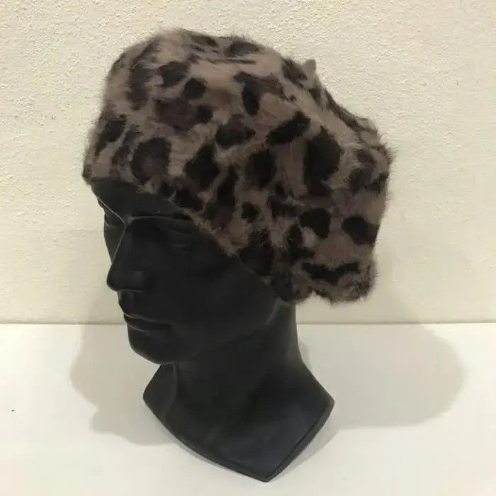 Japanese Brand × Kapital × Vintage Japanese Brand GRL Leopard Fleece Beanie Hat Size ONE SIZE - 2 Thumbnail