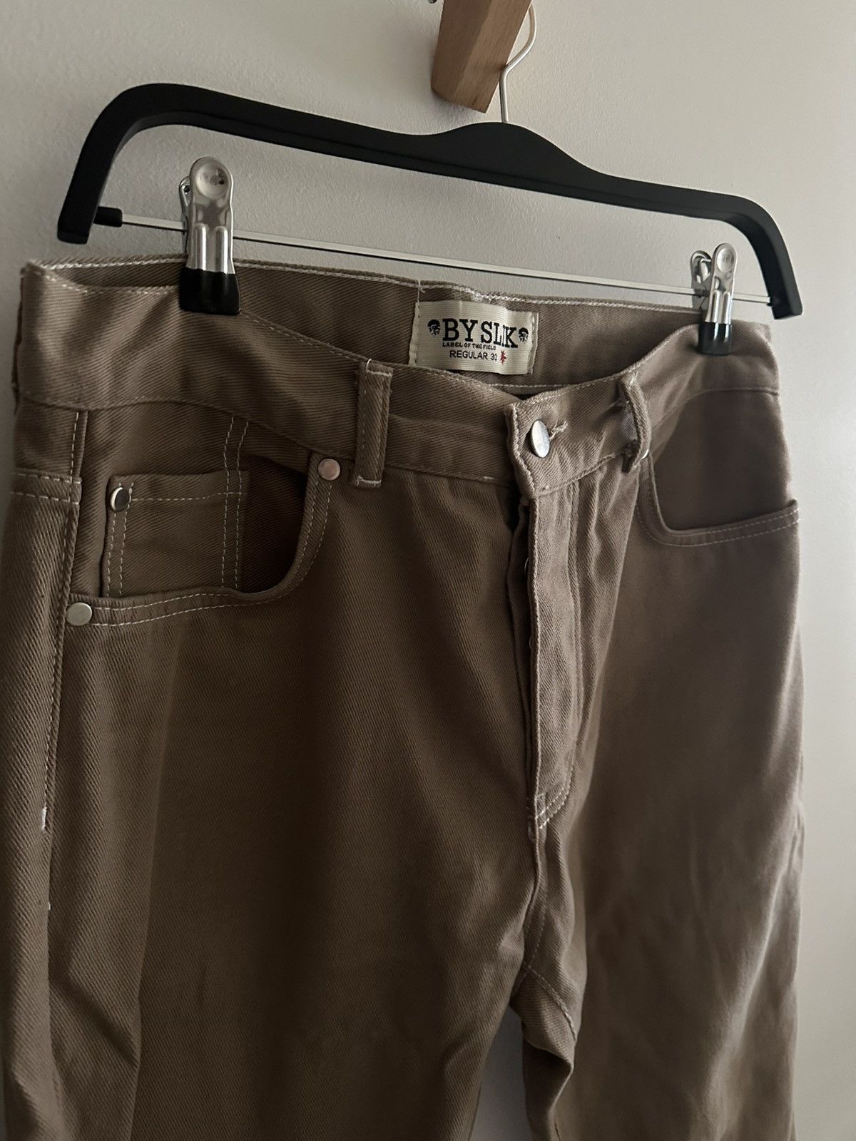 Designer Bysilk - Brown Cotton Skeleton & Skull Graphic Pants Size US 30 / EU 46 - 6 Thumbnail