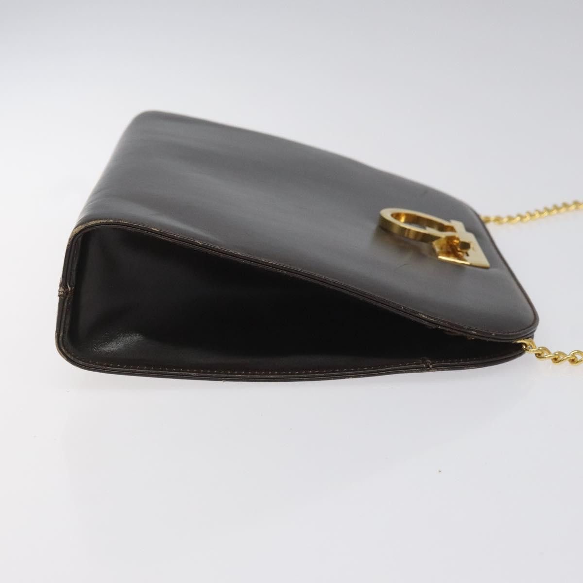 Salvatore Ferragamo Gancini Black Leather Shoulder Bag (Pre-Owned) Size ONE SIZE - 1 Thumbnail
