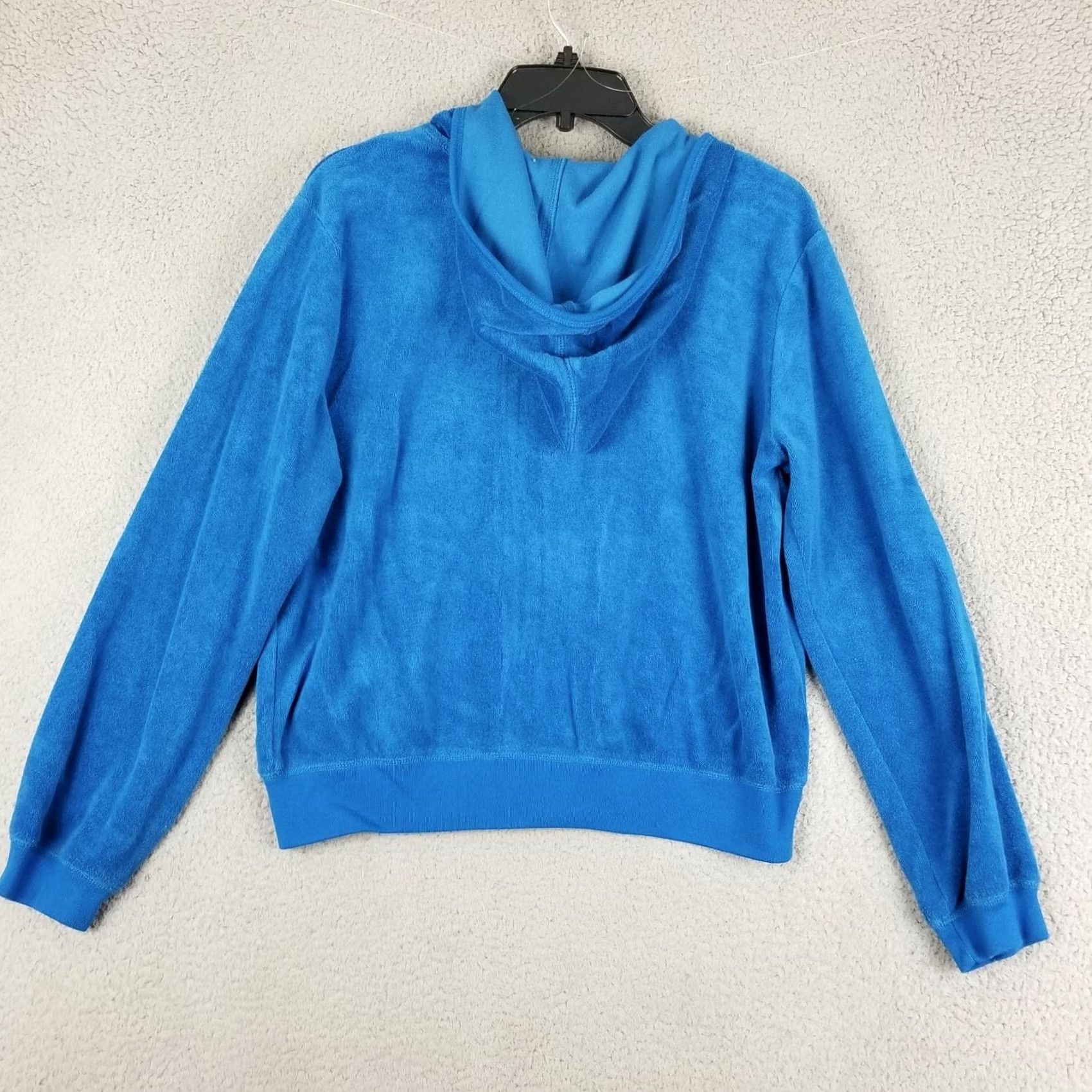 Disney Tinker Bell Sweatshirt Women Large Blue Disney Store Hooded Jacket Terry Cloth Size L / US 10 / IT 46 - 6 Thumbnail