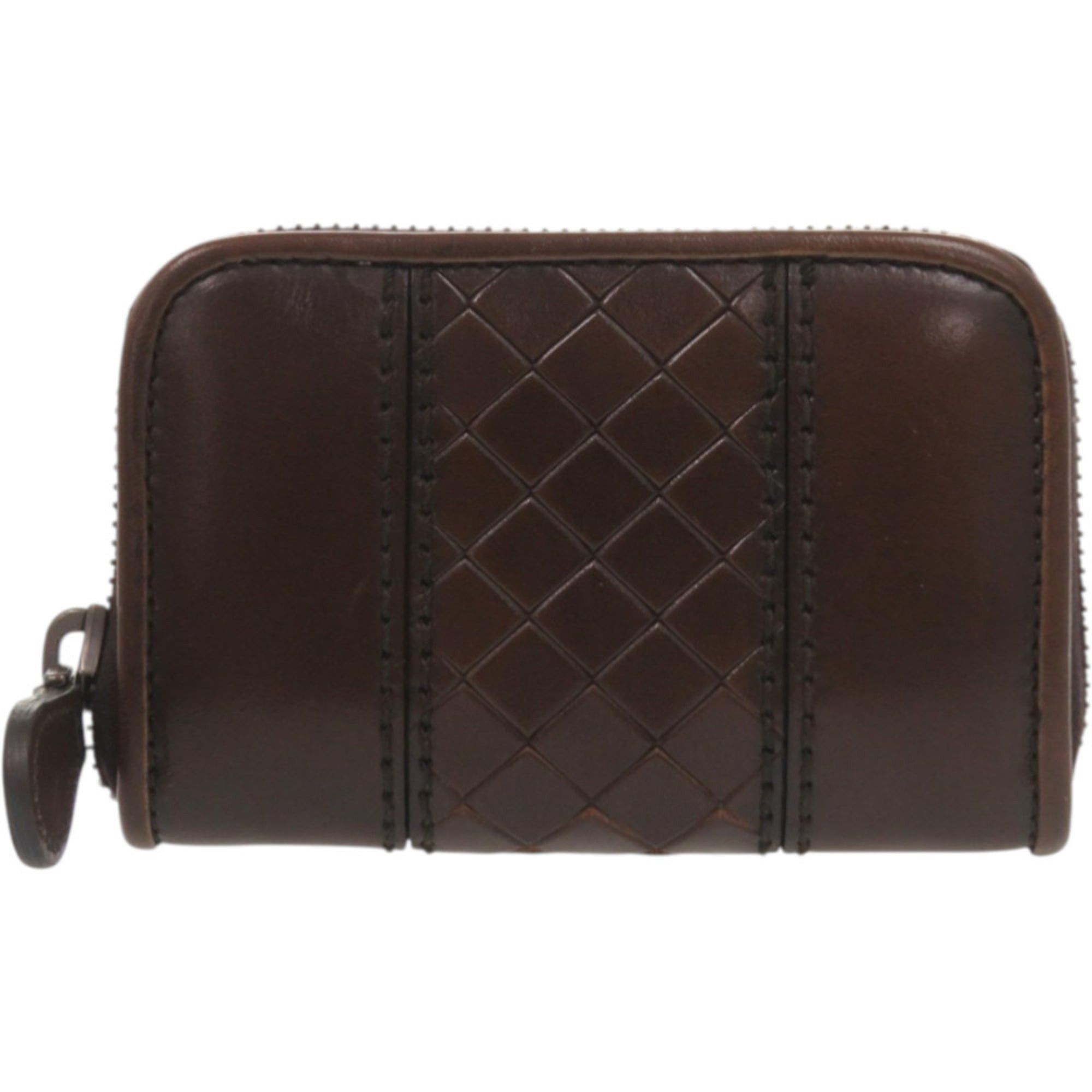 Bottega Veneta Excellent condition Bottega Veneta round zipper wallet/coin case in brown sculpted leather (1735BOTTEGAVENETA) Size ONE SIZE - 1 Thumbnail