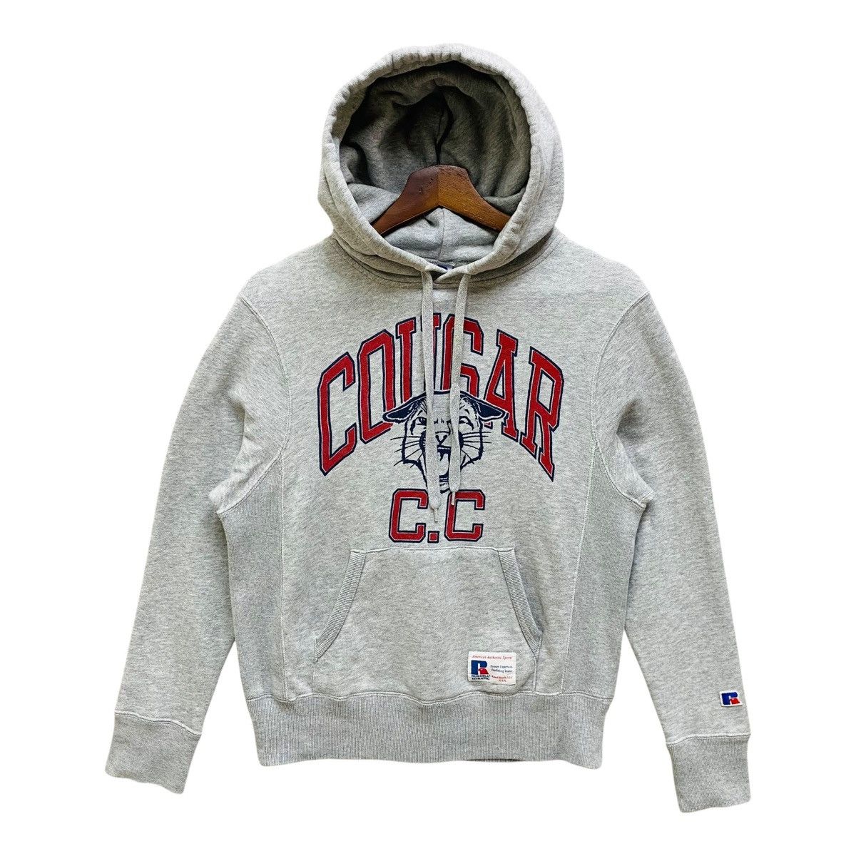 Russell Athletic Vintage Russell Athletic Hoodie Cougar CC Collegiate Grey Size US M / EU 48-50 / 2 - 6 Thumbnail