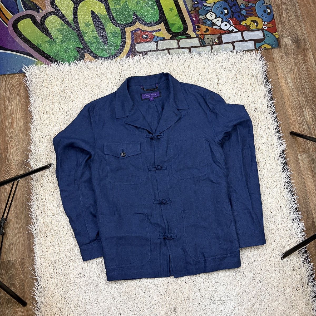 Ralph Lauren Purple Label Ralph Lauren Purple Label Linen Toggle Jacket Asher Slub Size US L / EU 52-54 / 3 - 1 Thumbnail