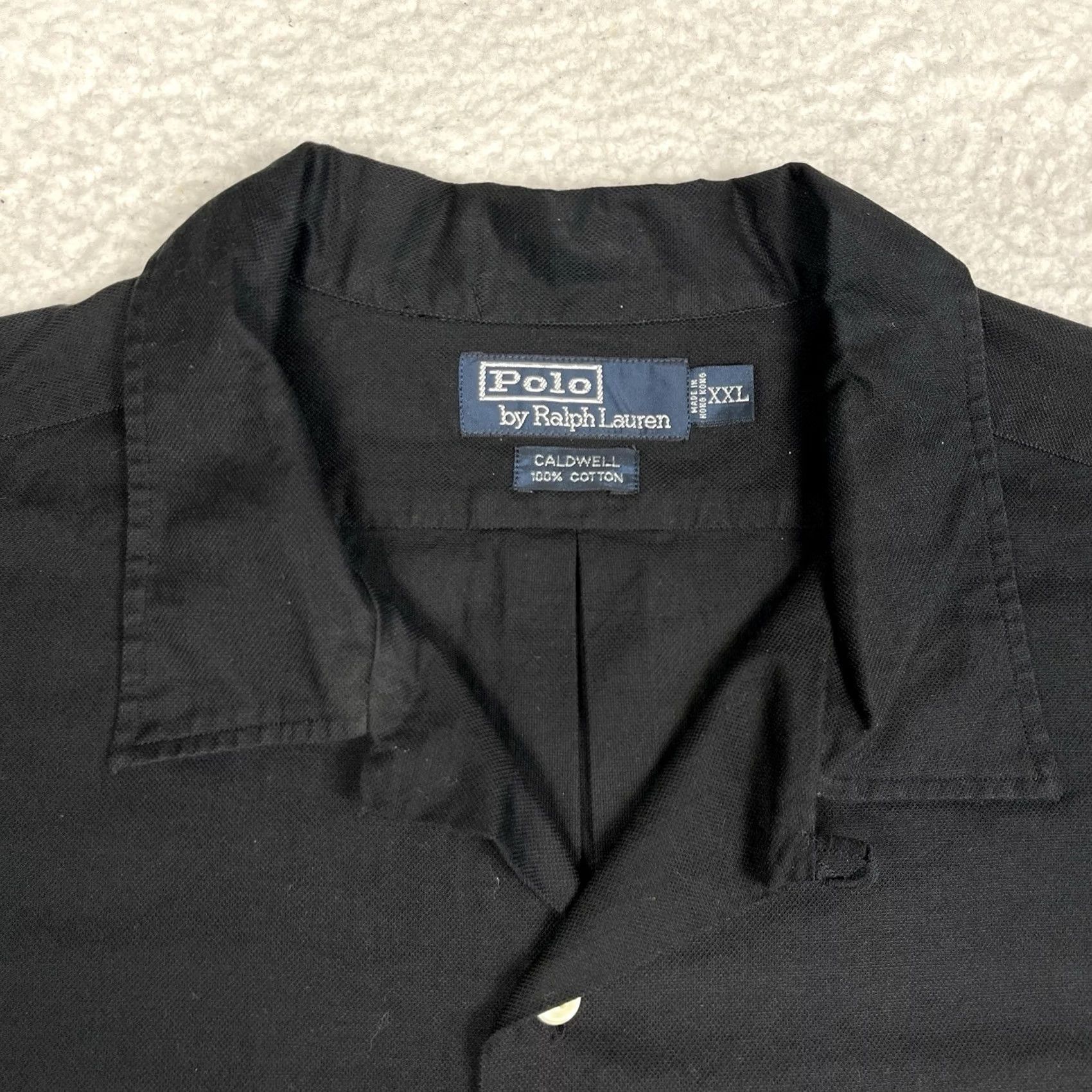 Polo Ralph Lauren VINTAGE Polo Ralph Lauren Caldwell Camp Shirt Cotton Loop Collar Black 2XL NEW Size US XXL / EU 58 / 5 - 2 Thumbnail