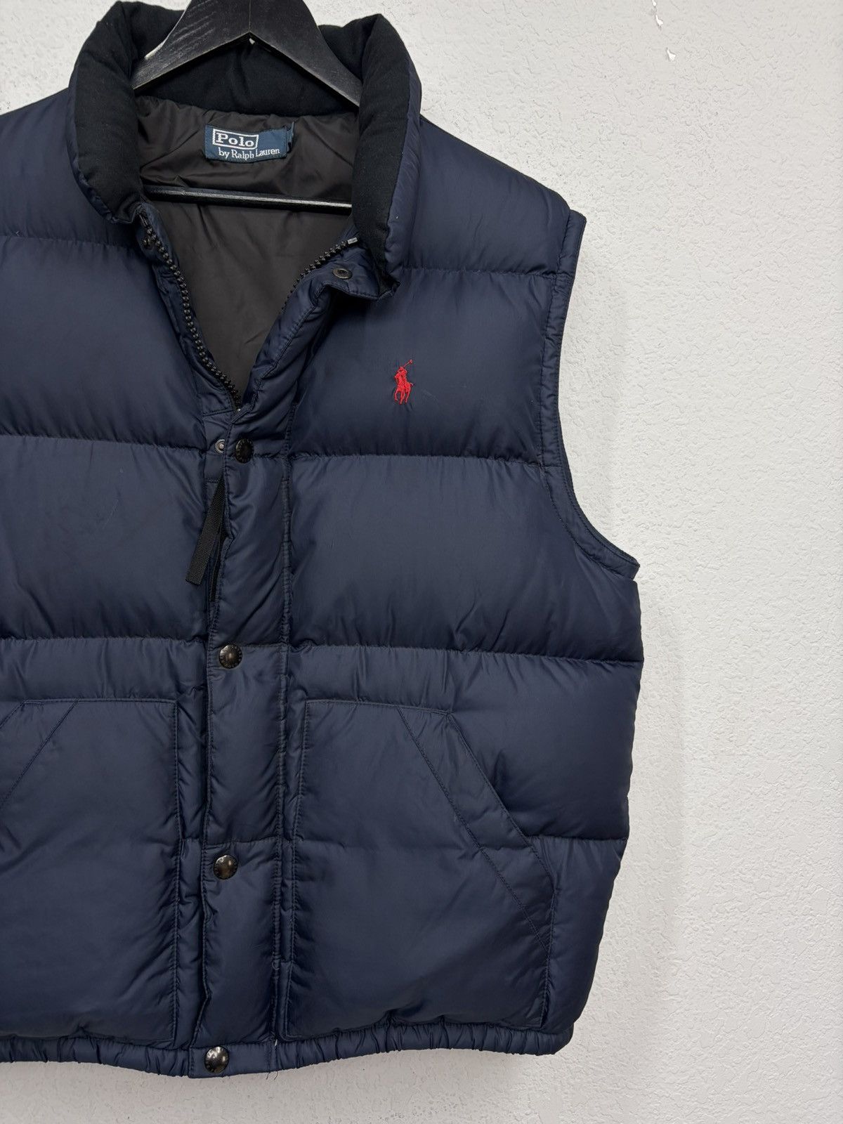 Polo Ralph Lauren Polo Ralph Lauren Navy Puffer Vest Classic Down Gilet Logo Size US L / EU 52-54 / 3 - 3 Thumbnail