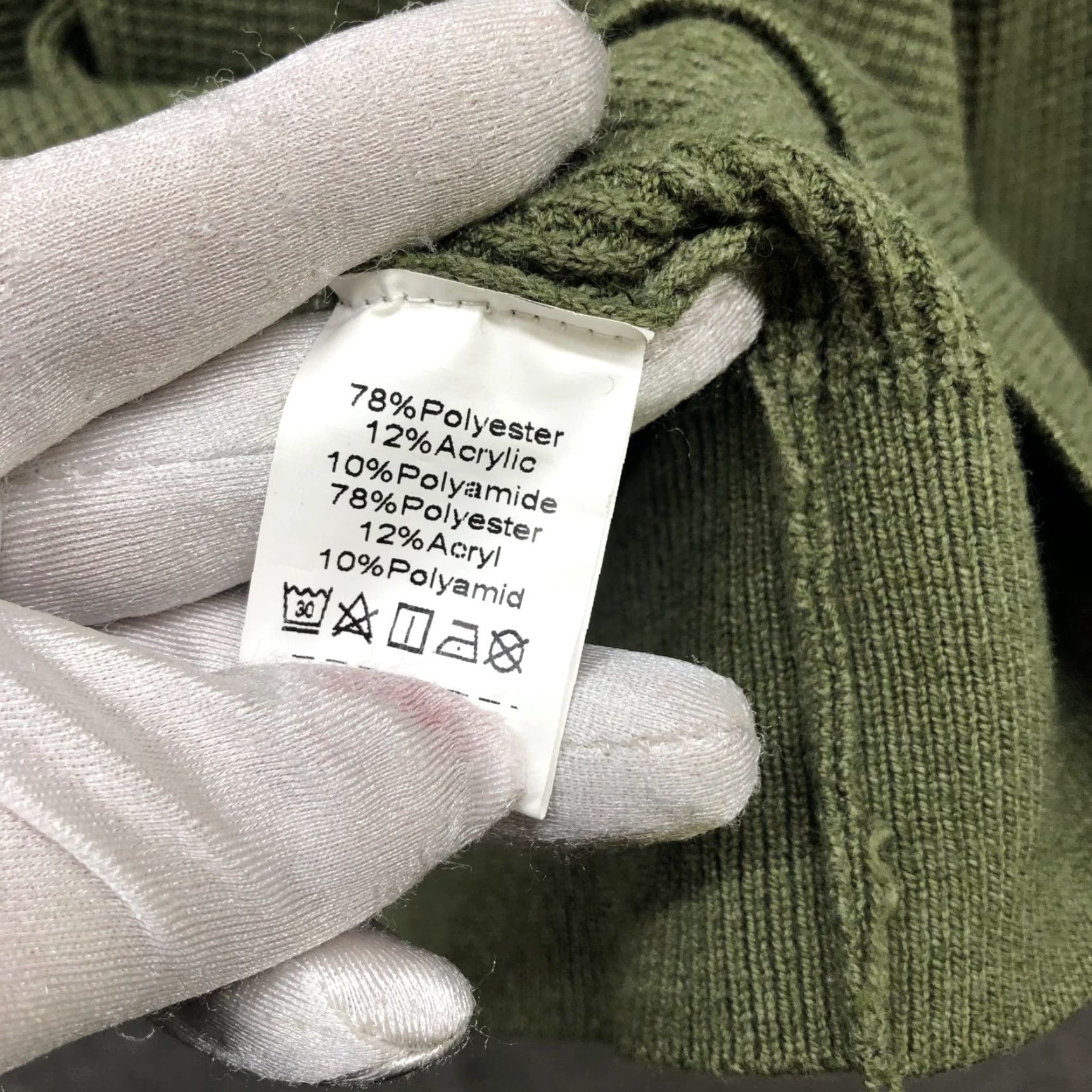 Olive PJ Paul Jones Waffle Knit Henley Sweater Mens L Olive Green Textured Pullover Knit Shirt Mens L Olive Green Classic Casual Winter Fall - Mens Size US L / EU 52-54 / 3 - 6 Thumbnail