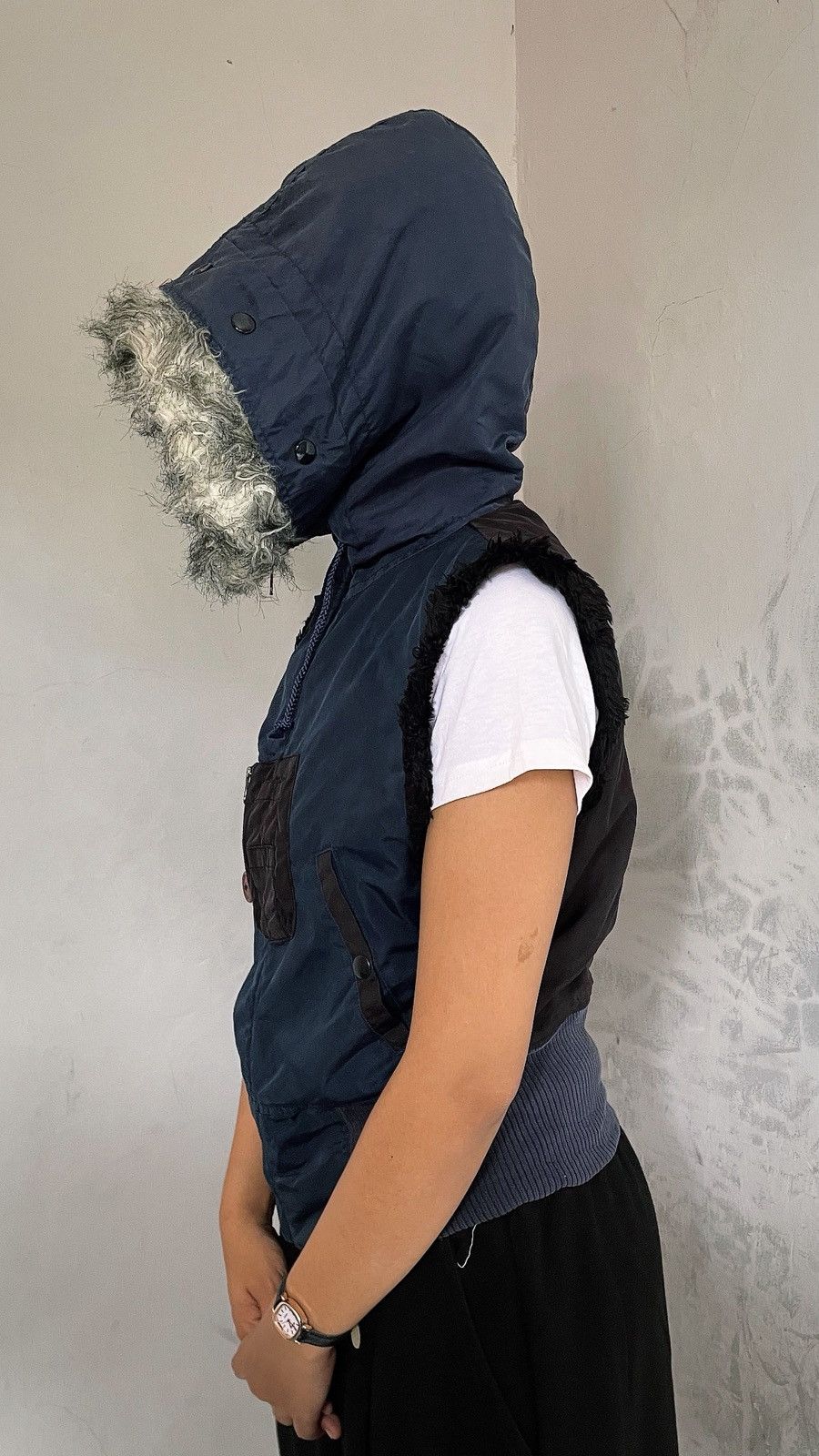 Japanese Brand 00’s MuChacha Japan N-2B Raccoon Fur Vest LGB Style Size US S / EU 44-46 / 1 - 12 Thumbnail
