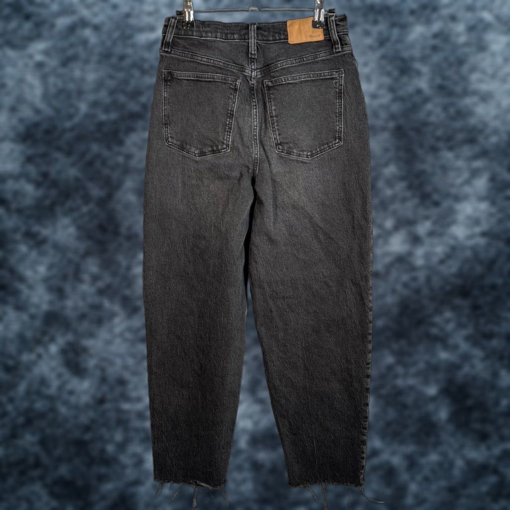 Madewell VINTAGE Madewell Balloon Jeans High-Rise Washed Black Denim Frayed Hem Womens 26T Tall 28in Inseam Size 26" / US 2 / IT 38 - 1 Thumbnail
