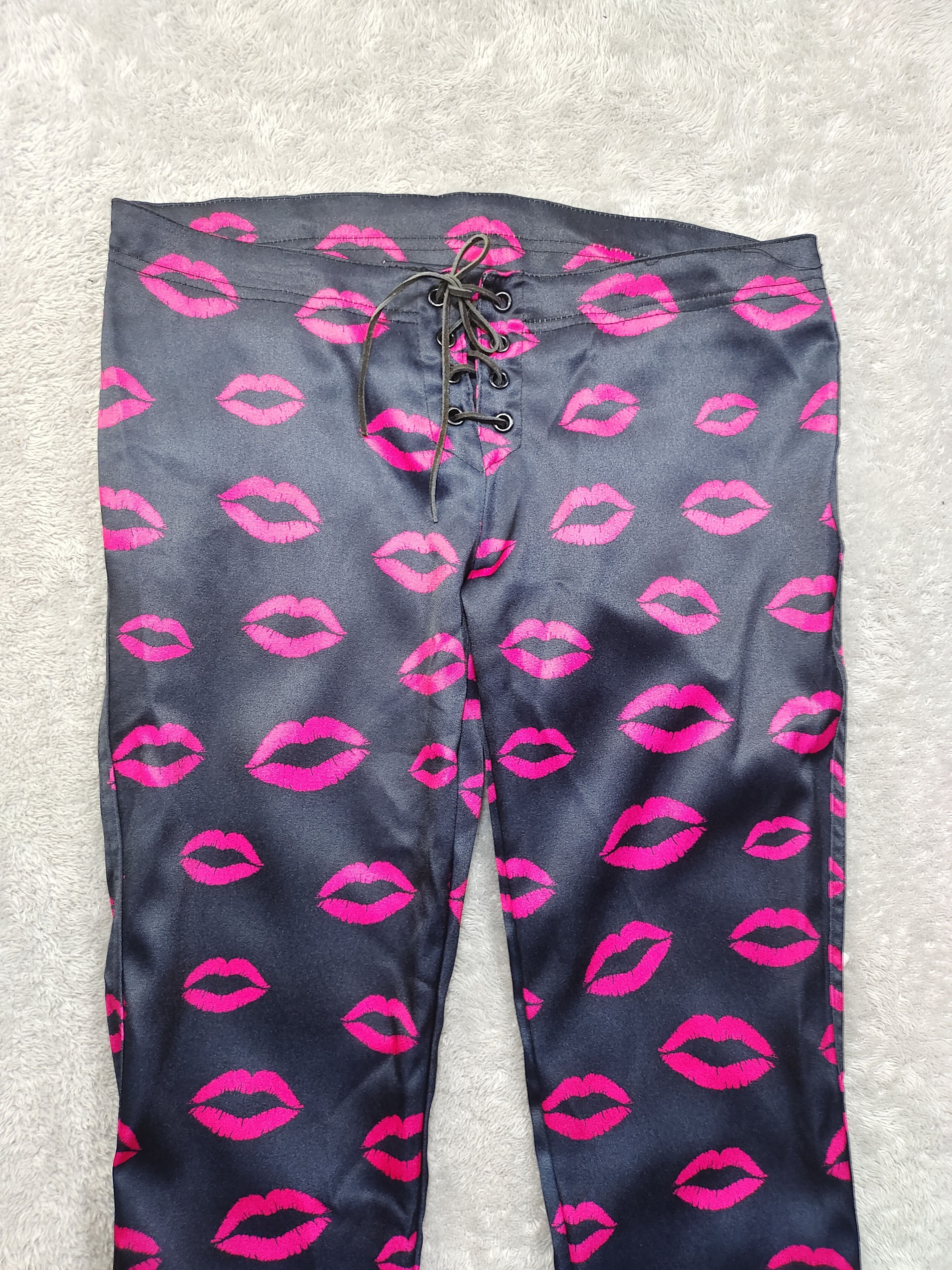 The Rolling Stones SHE DEVIL LIPS PRINT WOMEN BOOTCUT PANTS Size 32" / US 10 / IT 46 - 3 Thumbnail