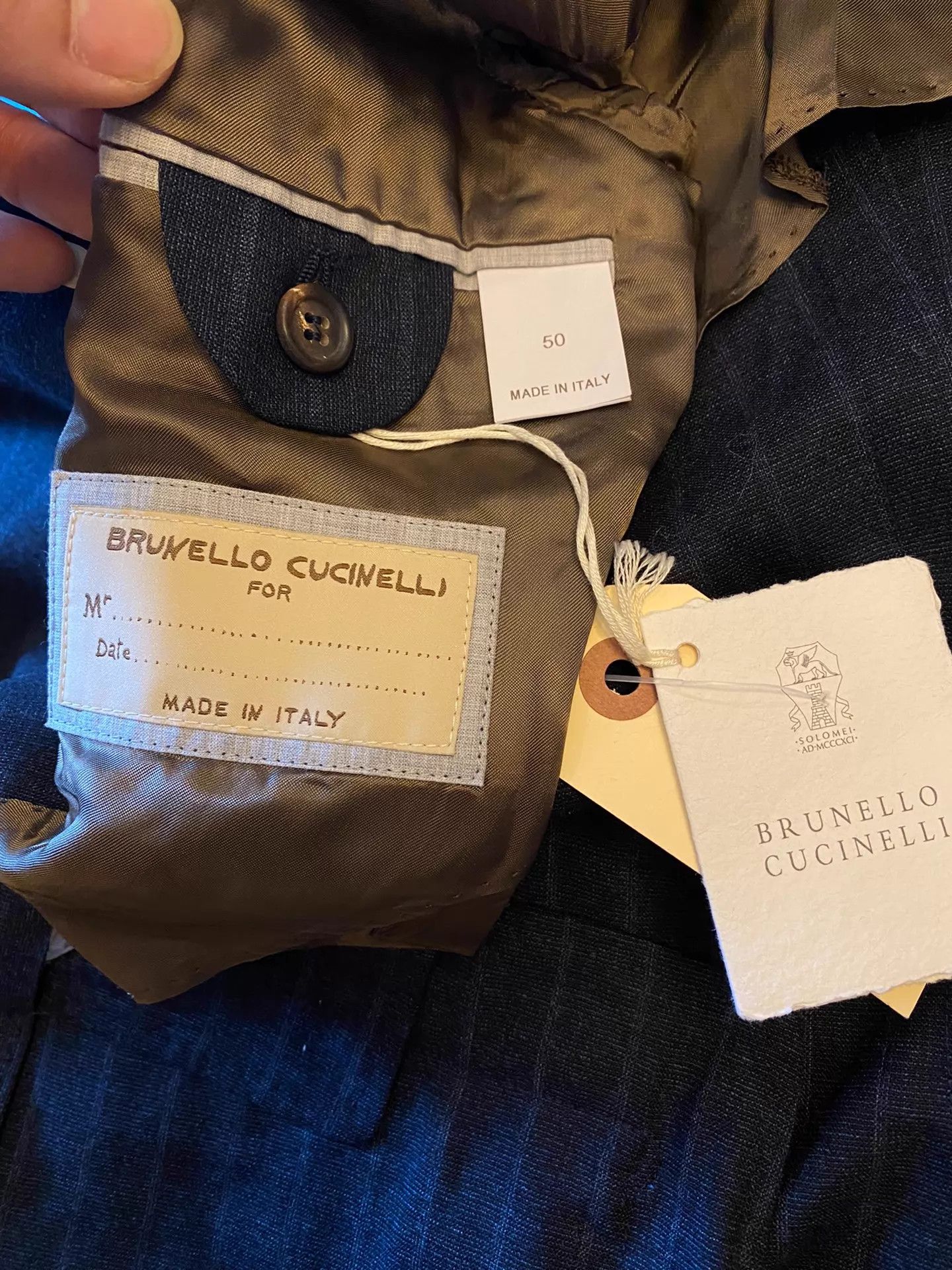Brunello Cucinelli BRUNELLO CUCINELLI Double-Breasted Wool-Blend Blazer Size 50R - 8 Thumbnail