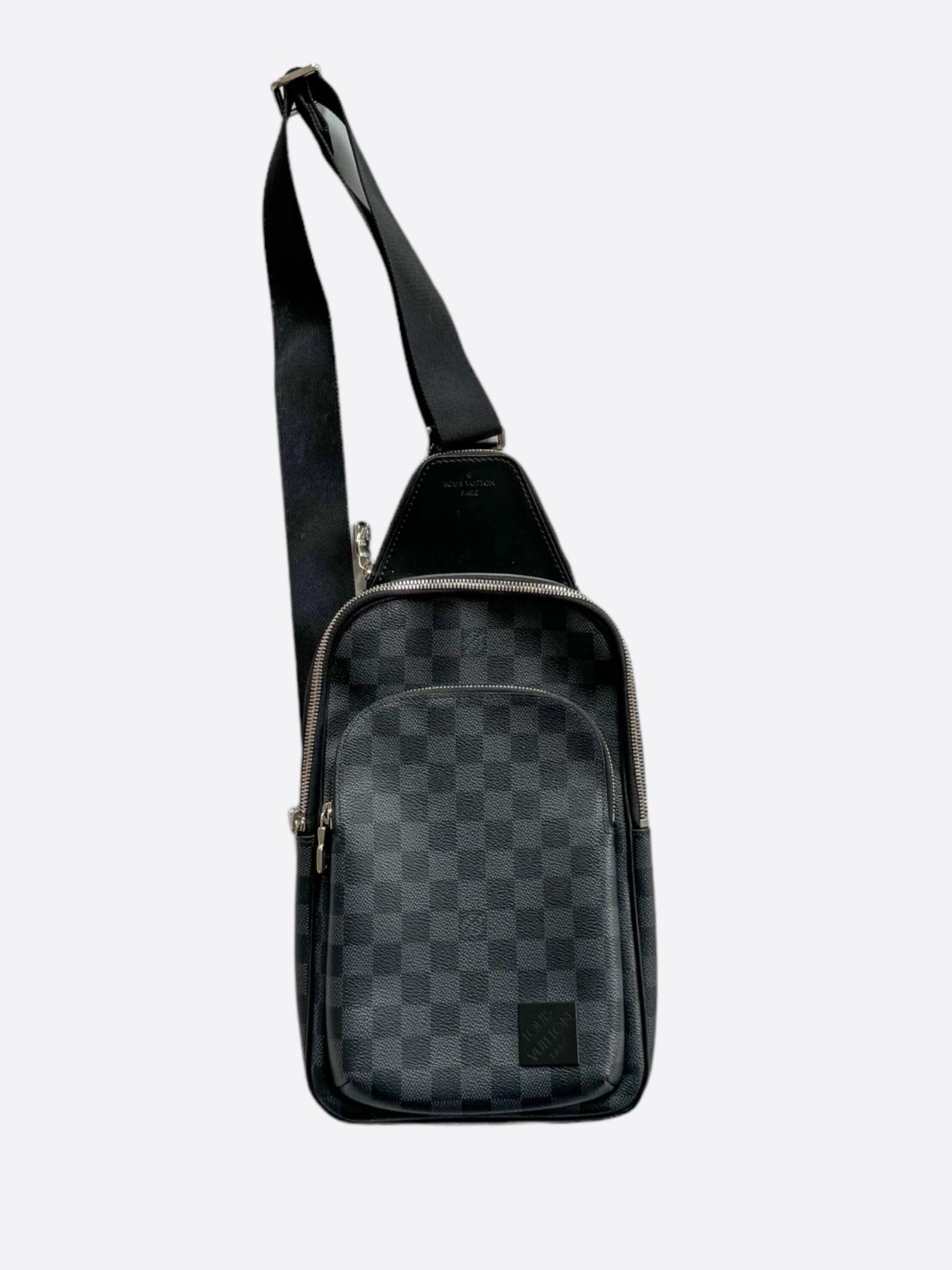 image of Louis Vuitton Damier Graphite Avenue Slingbag in Black, Men's