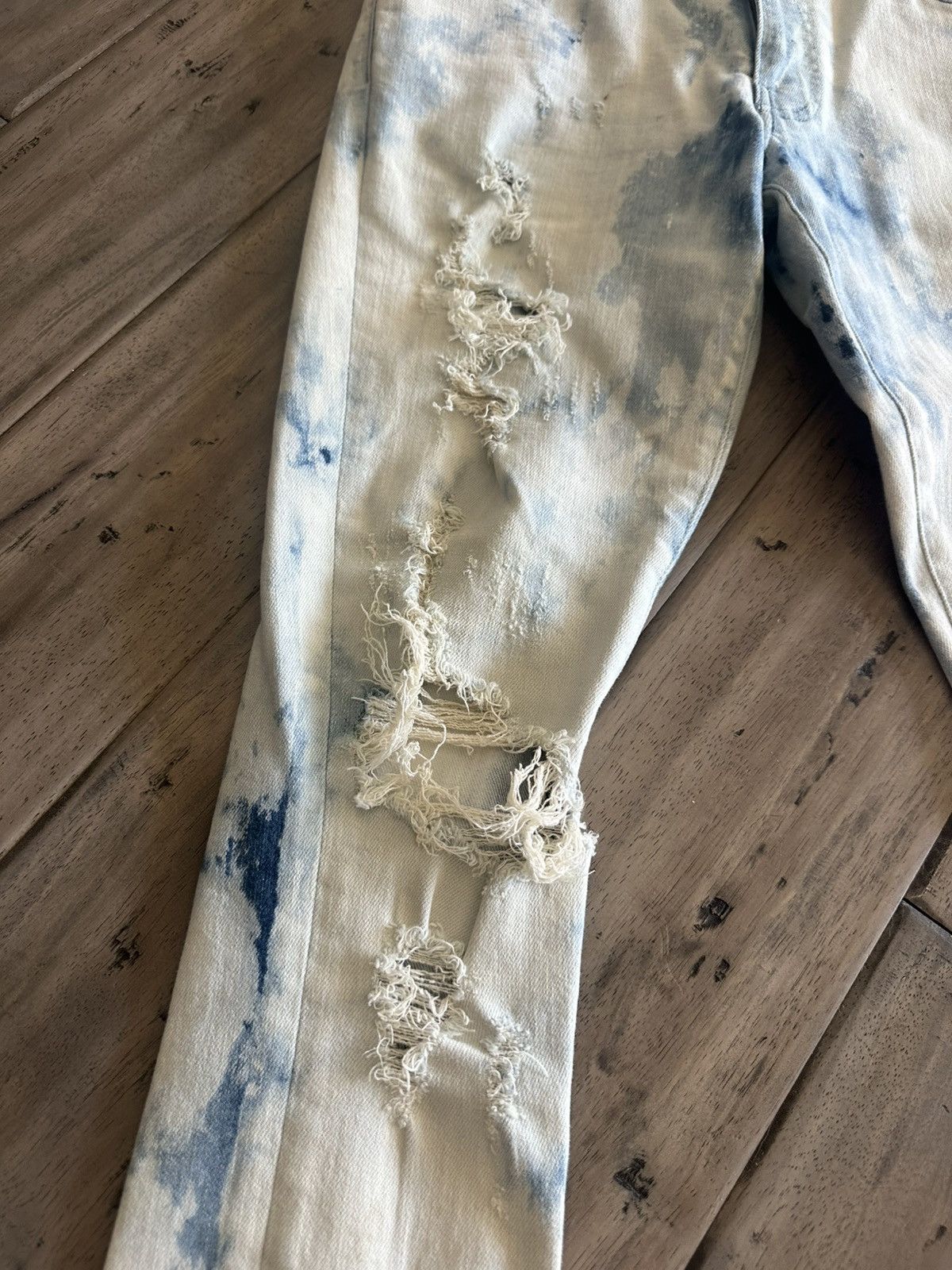 Amiri Trashed Cloud Indigo Jeans Amiri Sz 32 Size US 32 / EU 48 - 5 Thumbnail