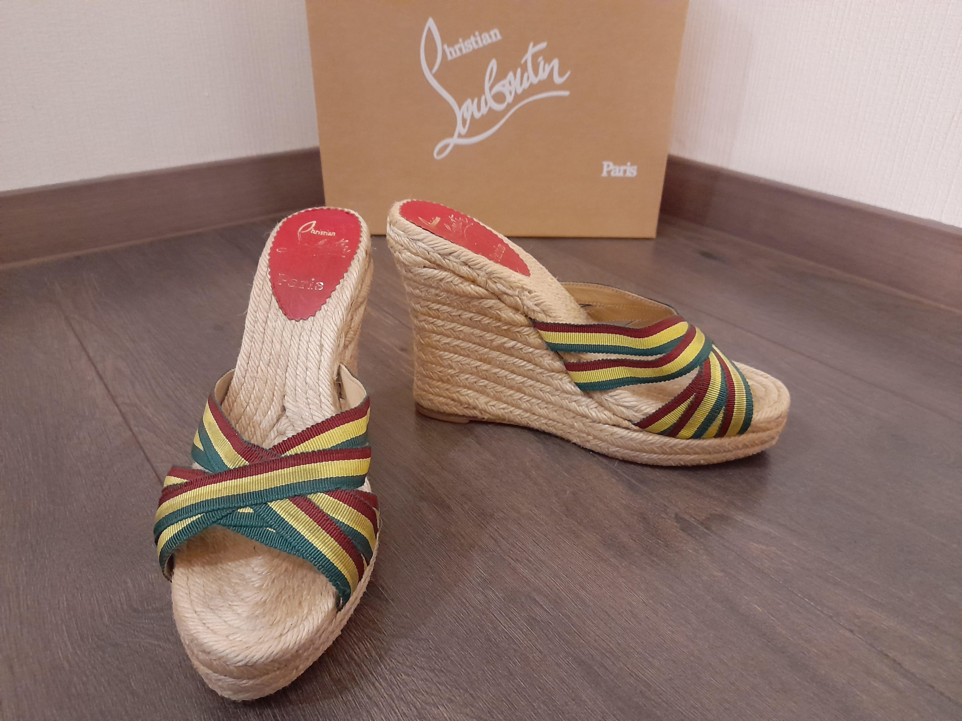 Christian Louboutin Vintage Christian Louboutin Cataribbon Stripe Espadrille Size US 6 / IT 36 - 1 Thumbnail