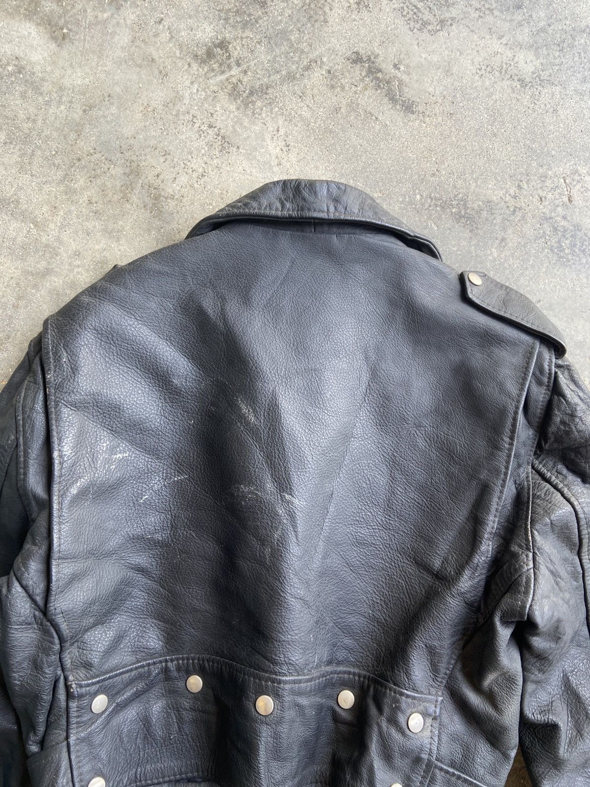 Vintage MARLON BRANDO VTG DOUBLE COLAR GENUINE LEARHER JACKET Size US M / EU 48-50 / 2 - 19 Thumbnail