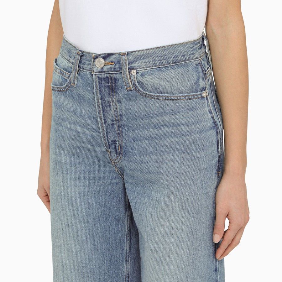 Frame o1d2blof0824 Wide-Leg Jeans in Light Blue Size 28" / US 6 / IT 42 - 5 Thumbnail