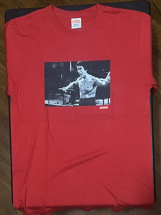 Supreme FW13 Bruce Lee Enter The Dragon Tee Men's Size L Red Graphic T  Shirt