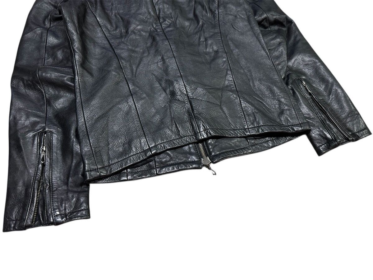 Japanese Brand 🔥Y2K Archived Gostar De Fuga Leather Biker Jacket Goth Size US S / EU 44-46 / 1 - 16 Thumbnail