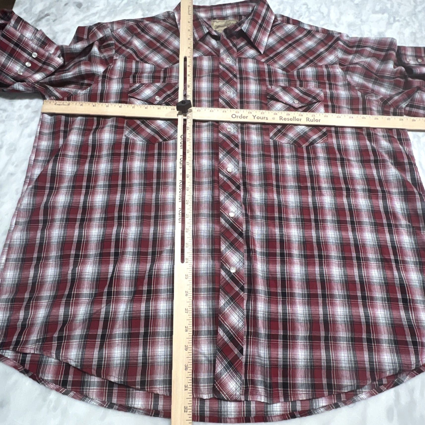 Wrangler Wrangler Western Shirt Men 2XL Pearl Snap Long Sleeve Pockets Cotton Polyester Shirt Mens Regular Color Multicolor Western 2XL Pearl Snap Size US XXL / EU 58 / 5 - 5 Thumbnail