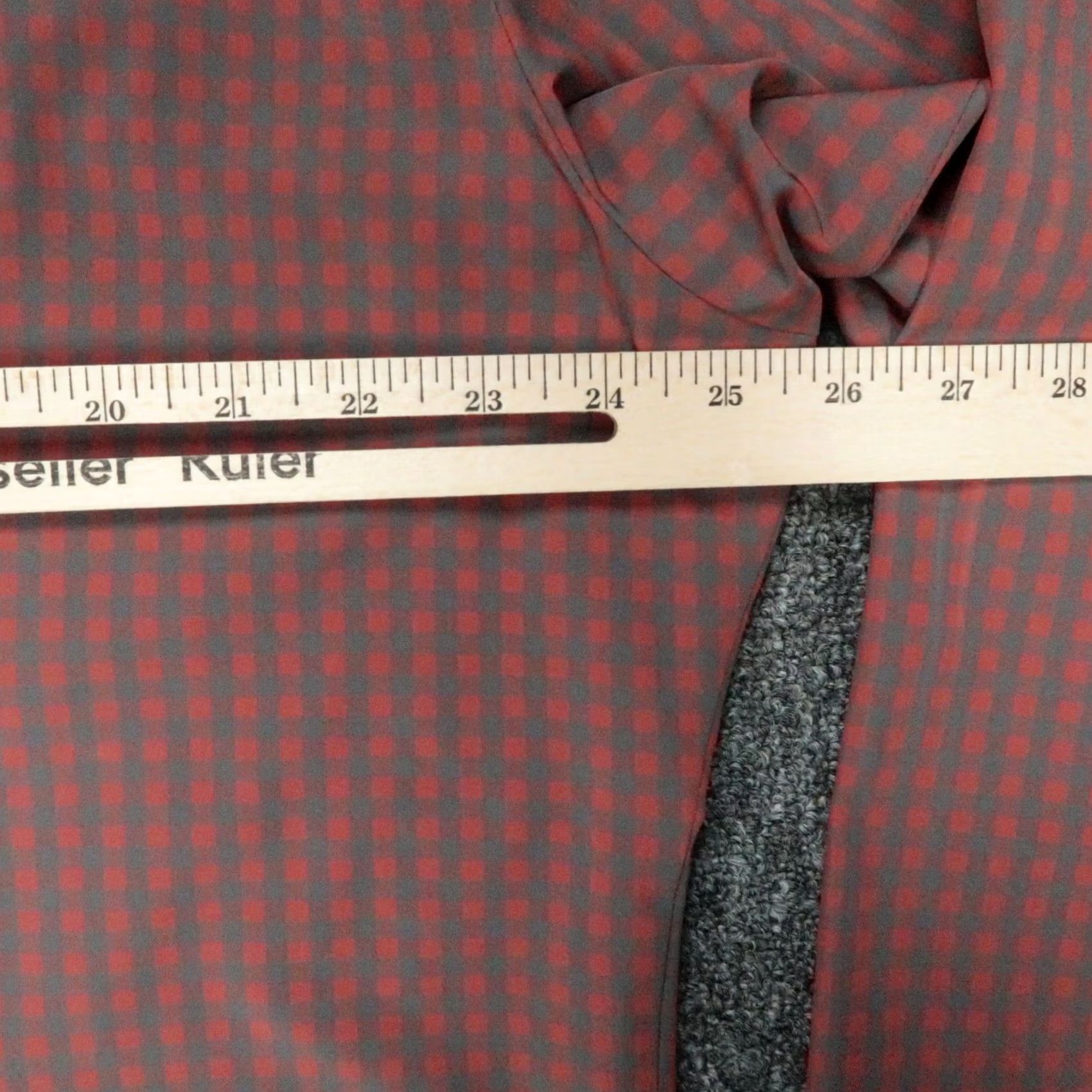 Mizzen+Main Mizzen+Main Shirt Mens 2XL Red Gingham Long Sleeve Button-Up Collared Polyester Stretch Casual Workwear Mens Size US XXL / EU 58 / 5 - 7 Thumbnail