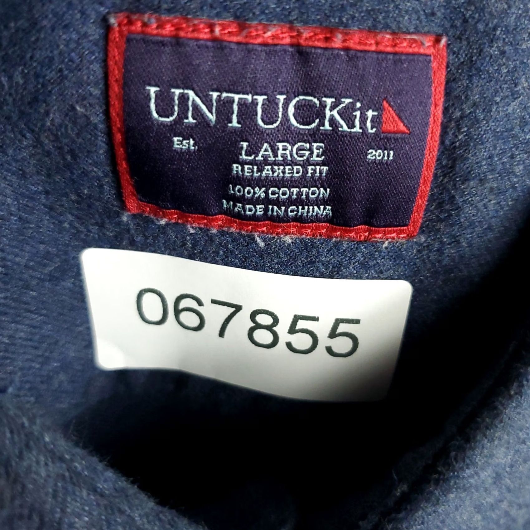 UNTUCKit UNTUCKit Shirt Mens L Blue Flannel Button Up Long Sleeve Shirt Size US L / EU 52-54 / 3 - 7 Thumbnail