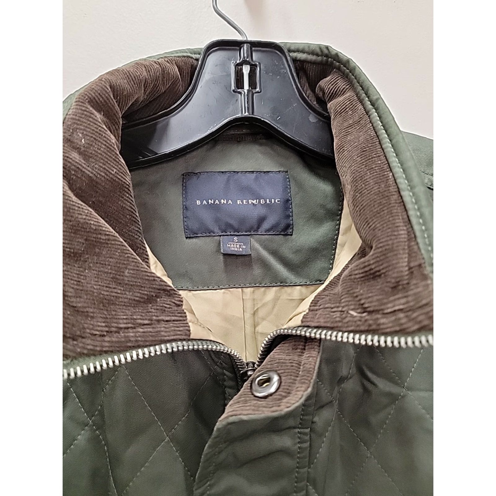 Banana Republic Banana Republic Mens Green Quilted Chore Jacket Zip Up Size S Size US S / EU 44-46 / 1 - 2 Thumbnail