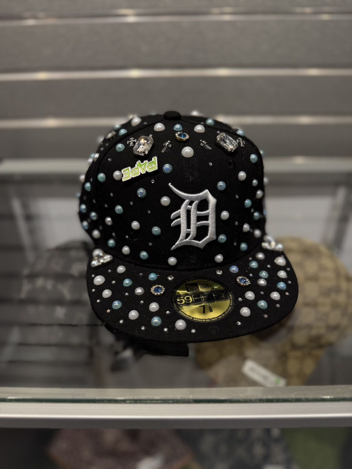 Other PAPE Fitted Hat Stone Crystal Brand New 7 3/8 Size ONE SIZE - 2 Thumbnail