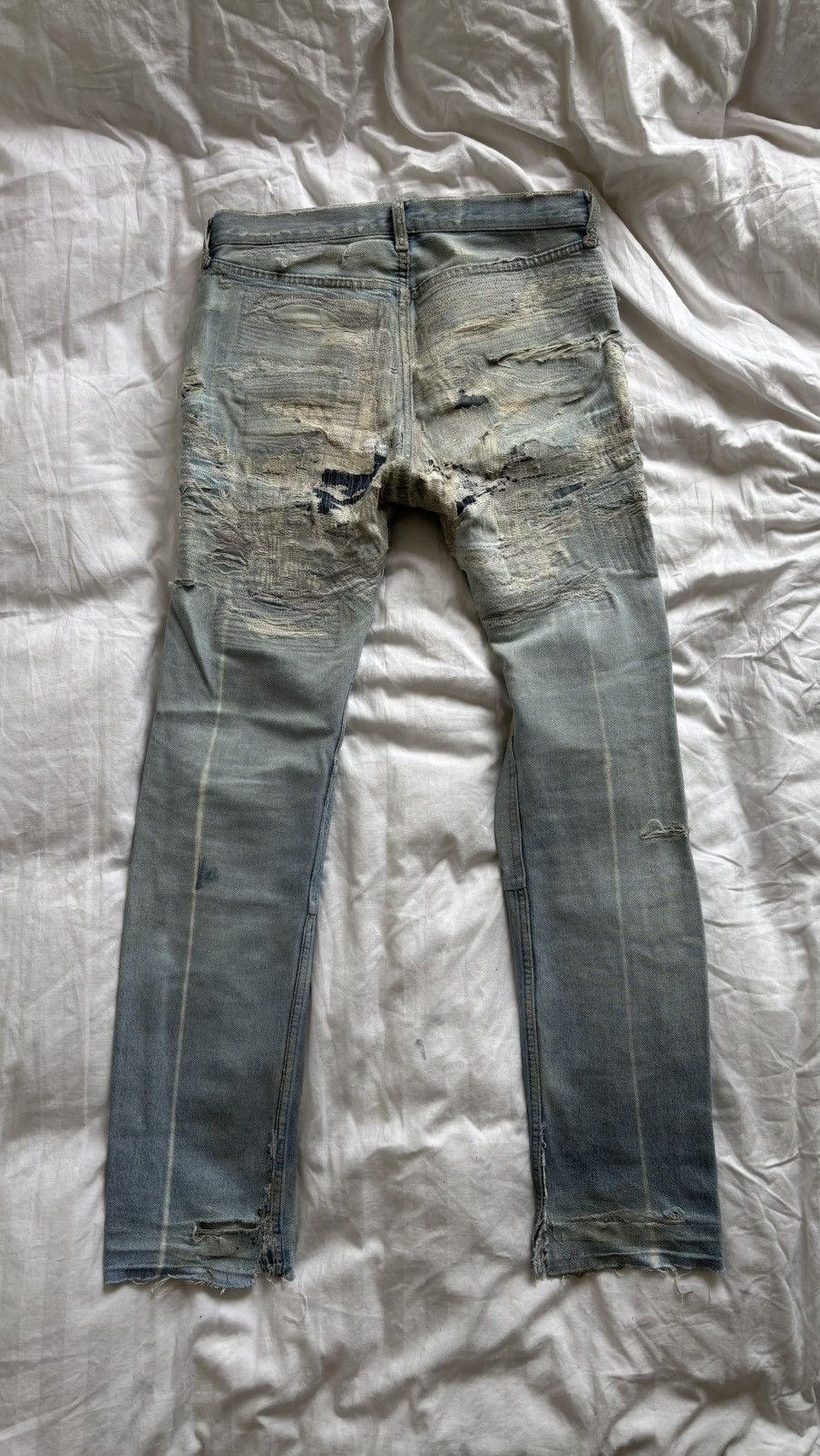 Maison Margiela ⓪ ⑩ GRAIL Maison Martin Margiela artisanal jeans repaired Size US 32 / EU 48 - 8 Thumbnail
