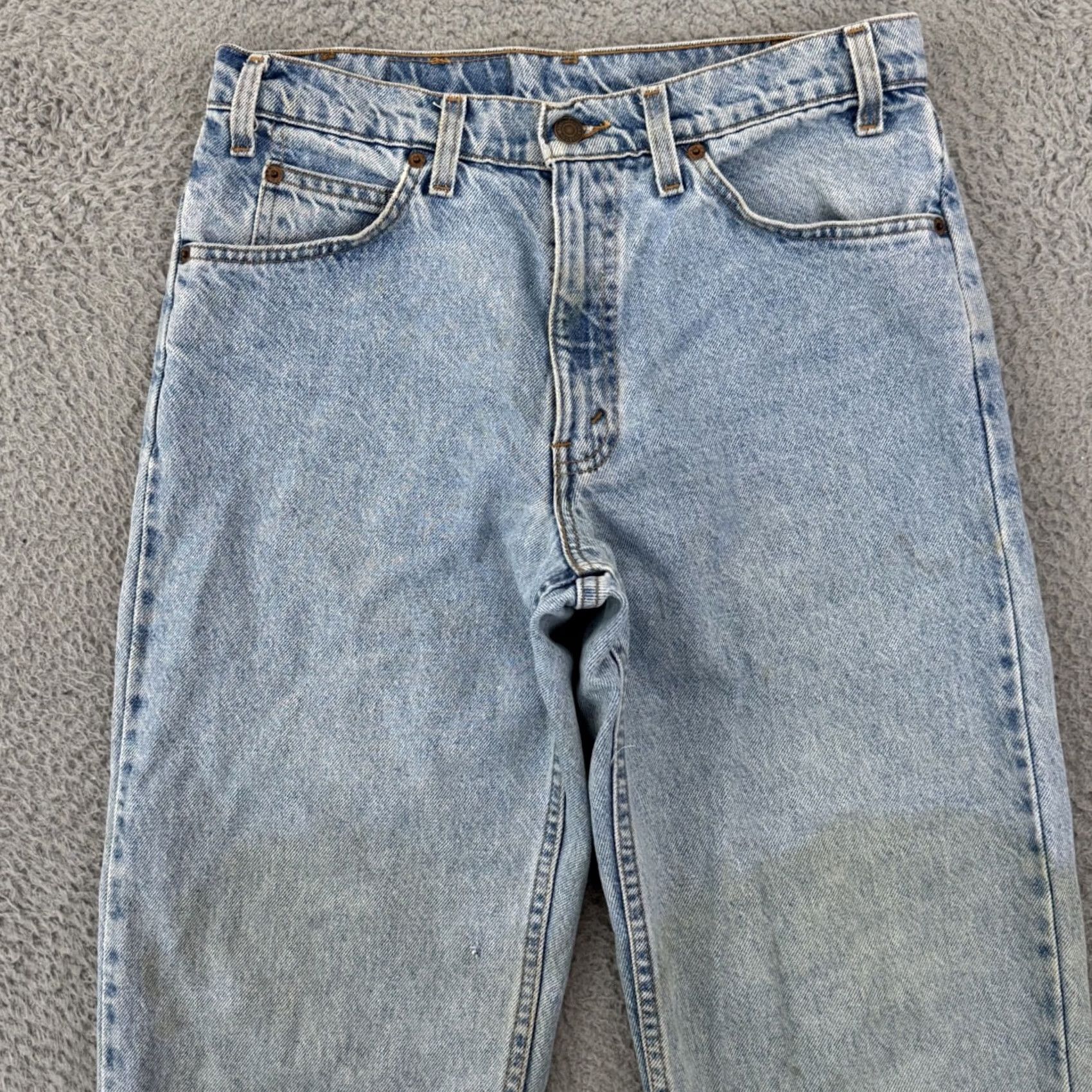 Levi's VINTAGE Levi's 550 Jeans Mens 30x32 Blue Relaxed 90s Orange Tab Grunge Zip Denim Shirt Size US 30 / EU 46 - 3 Thumbnail