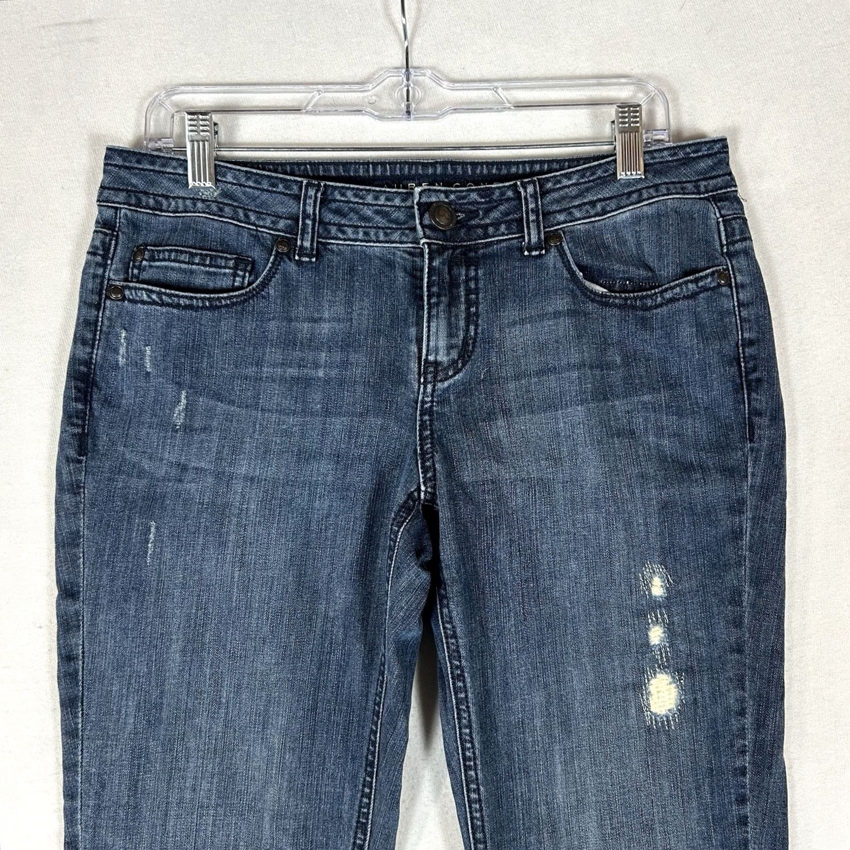 Vintage LC Lauren Conrad Jeans Straight Leg Denim Blue 8 Mid Rise 5-Pocket Womens Jeans Size 30" / US 8 / IT 44 - 2 Thumbnail