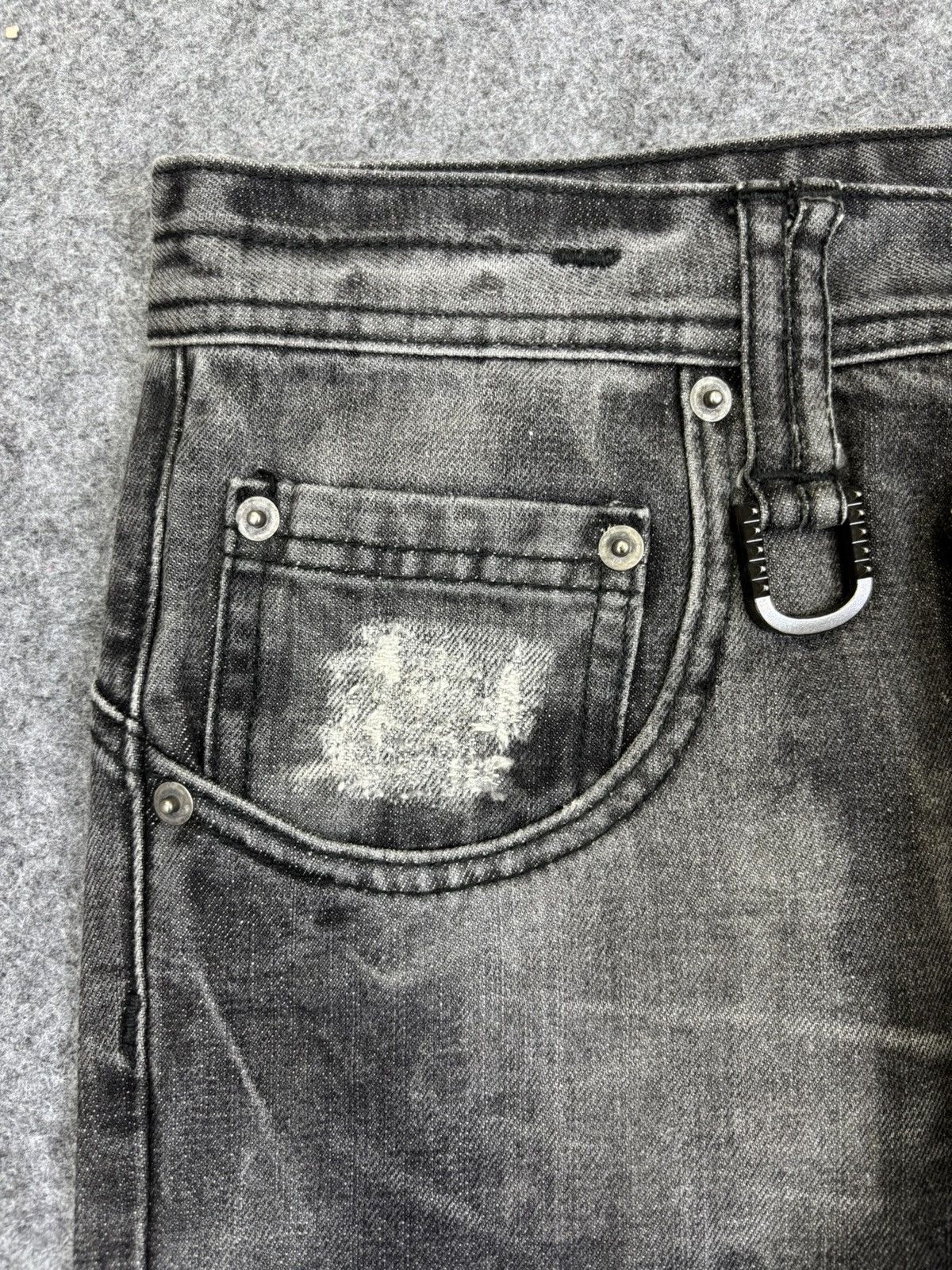 Japanese Brand Roenxsemanticdesign Japan Skull Sick Dope Fades Denim F724 Size US 31 - 8 Thumbnail
