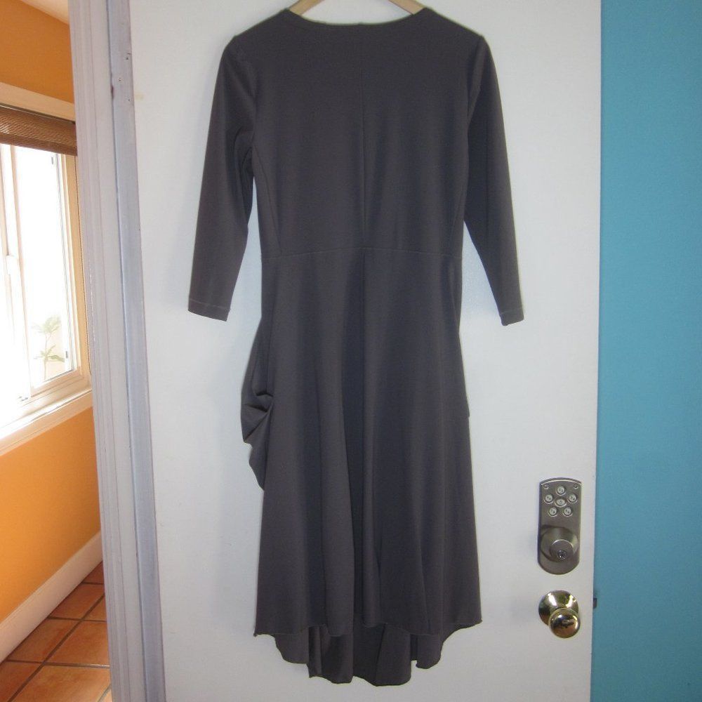 Ports 1961 Porto 0 (US Size S 2 / 4) Gray Stretch 3/4 Sleeve Knee Lengt Size S / US 4 / IT 40 - 5 Thumbnail