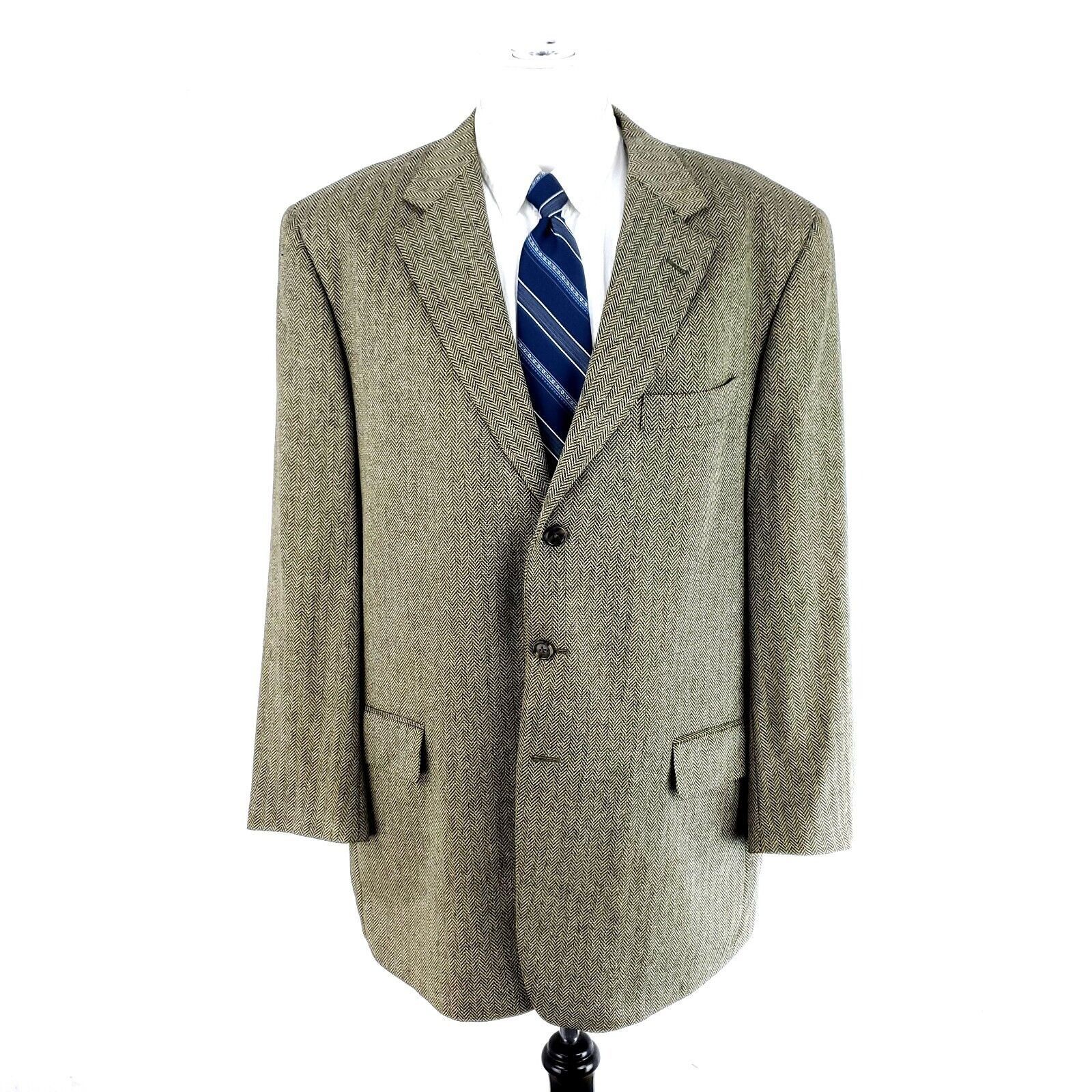 Tallia Tallia Nordstrom Super 100s Worsted Wool Silk 2 Button Sport Size 46L - 3 Thumbnail
