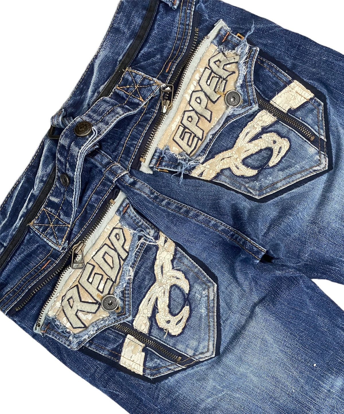 Hysteric Glamour Flare Jeans Red Pepper Japanese Brand Boot Cut Denim Pants Size US 31 - 7 Thumbnail