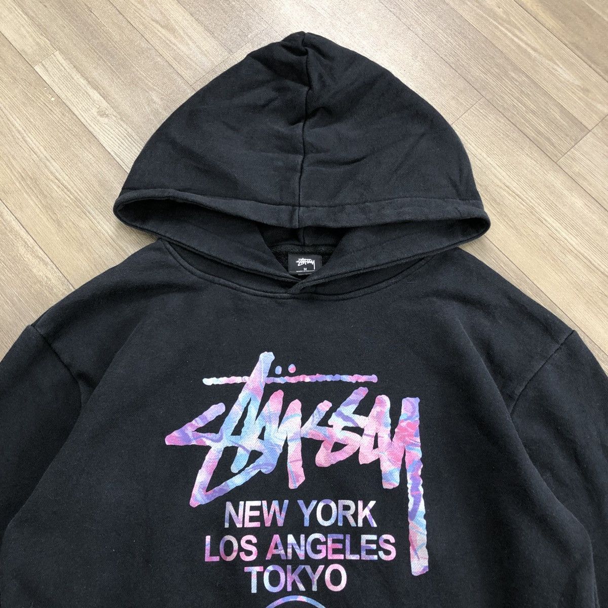 Stussy × Vintage Vintage Stussy Holographic World Tour Galaxy Hoodie Size US M / EU 48-50 / 2 - 2 Thumbnail
