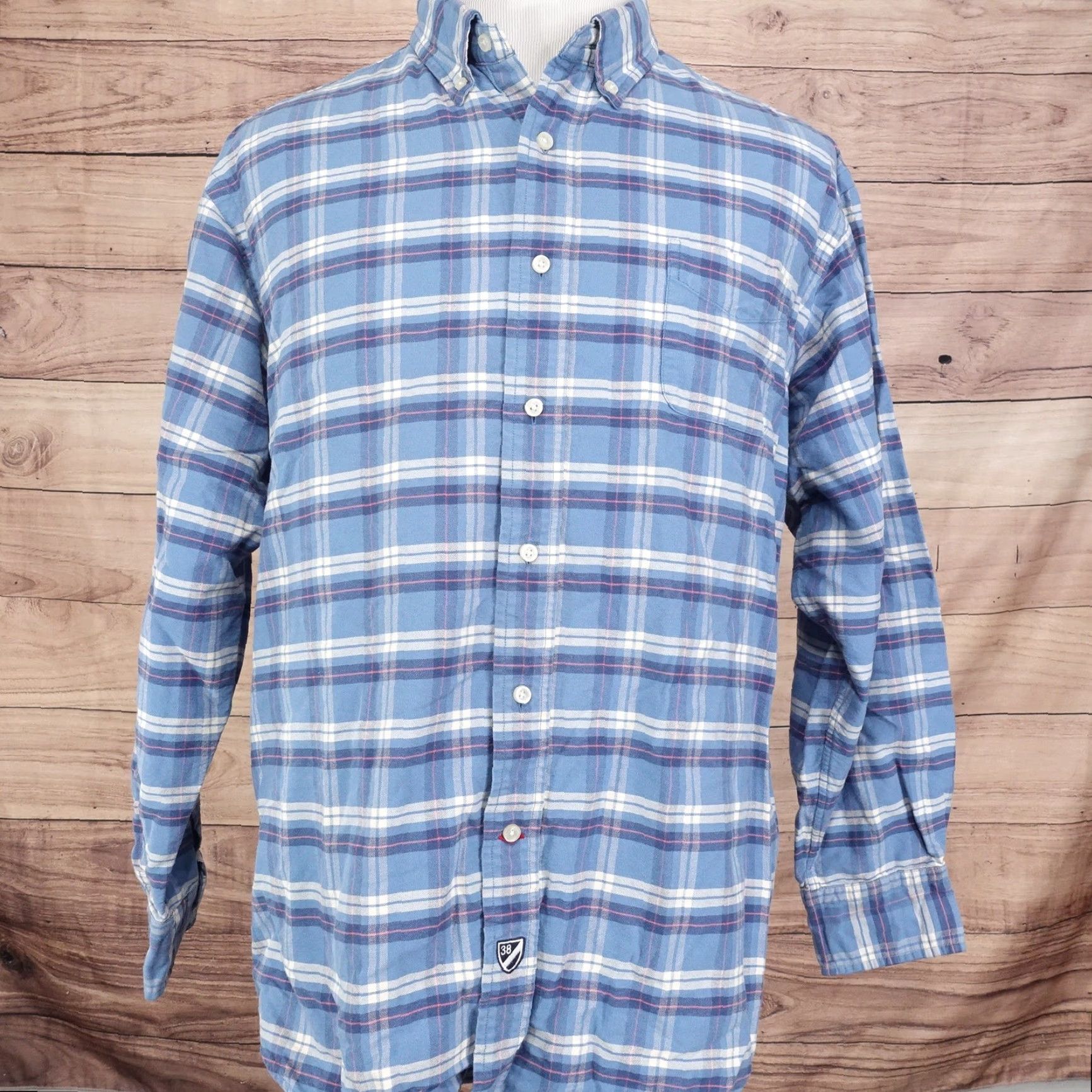 Cremieux Cremieux Shirt Mens 2XL Blue Plaid Button Down Long Sleeve Classic Casual Shirts Shirt Mens 2XL Blue Plaid Button-Down Long Sleeve Embroidered Patch Size US XXL / EU 58 / 5 - 3 Thumbnail