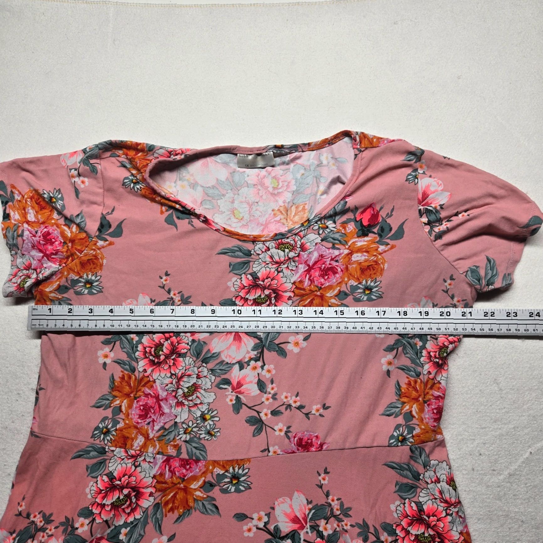 Vintage VINTAGE Bobbie Brooks Shirt (Shirt) Plus 1X Floral Pullover Tunic Women's Black Floral 1X Women Size XL / US 12-14 / IT 48-50 - 4 Thumbnail