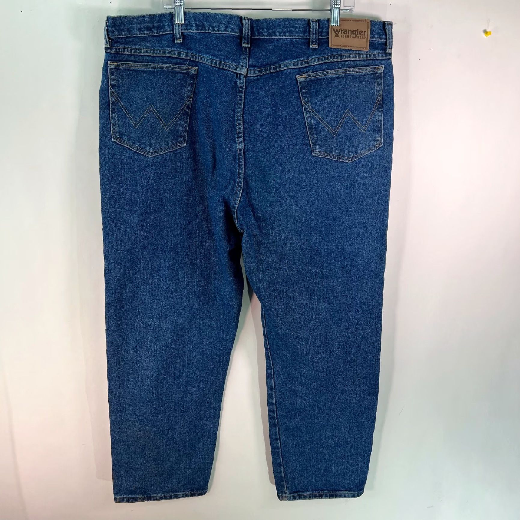 Wrangler Wrangler Mens Straight Jeans Denim Blue 44X30 Regular Mid Rise Carded: 5-Pocket, Belt Loops, Button Closure, 100% Cotton, Mexico, Rugged Wear Size US 44 / EU 60 - 2 Thumbnail