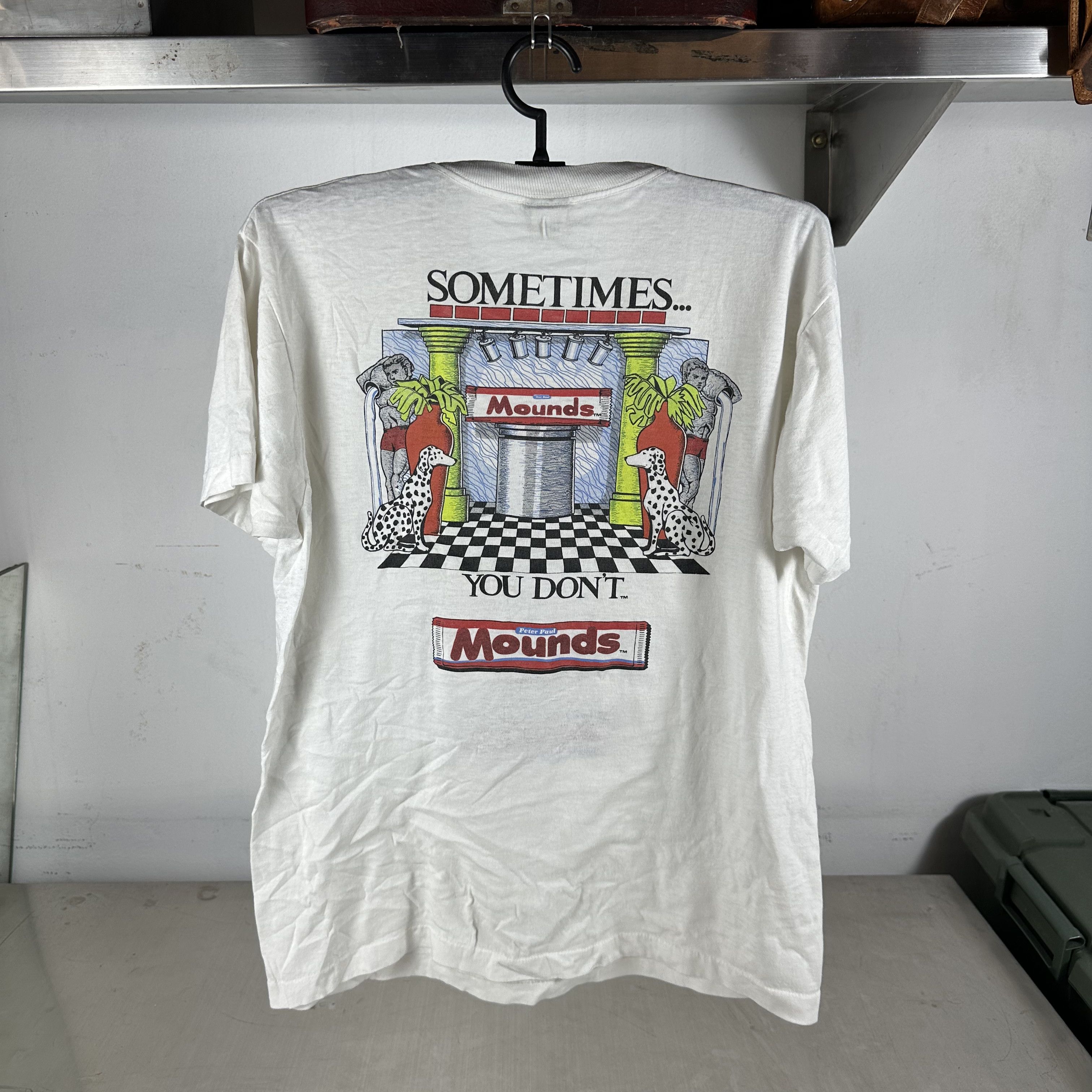 Vintage 1991 Almond Joy Sometimes You Feel Like a Nut Snack T-Shirt Size US XL / EU 56 / 4 - 3 Thumbnail