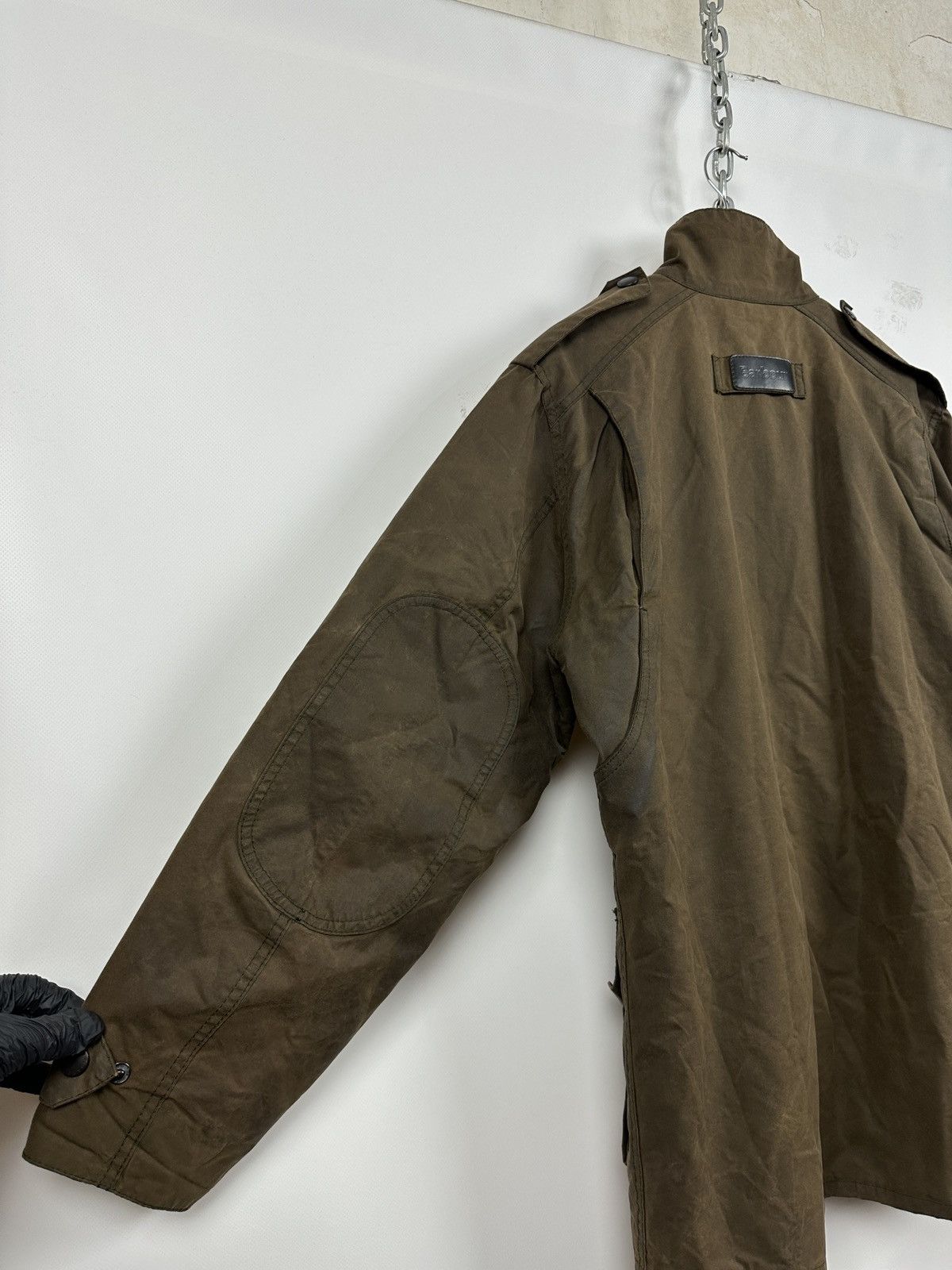 Barbour Barbour Trooper Olive Green Waxed Coat Jacket Size US M / EU 48-50 / 2 - 20 Thumbnail