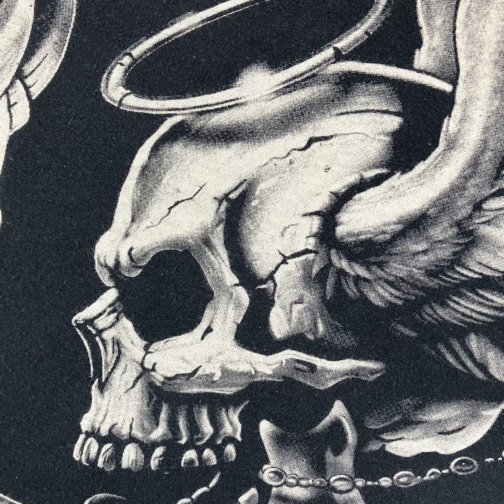 Liquid Blue VINTAGE Liquid Blue T-Shirt Mens 2XL Black White Skull Wings Heaven or Hell Hip Metal Grunge Biker 2000s Shirt Crew Neck Short Sleeve Size US XXL / EU 58 / 5 - 6 Thumbnail