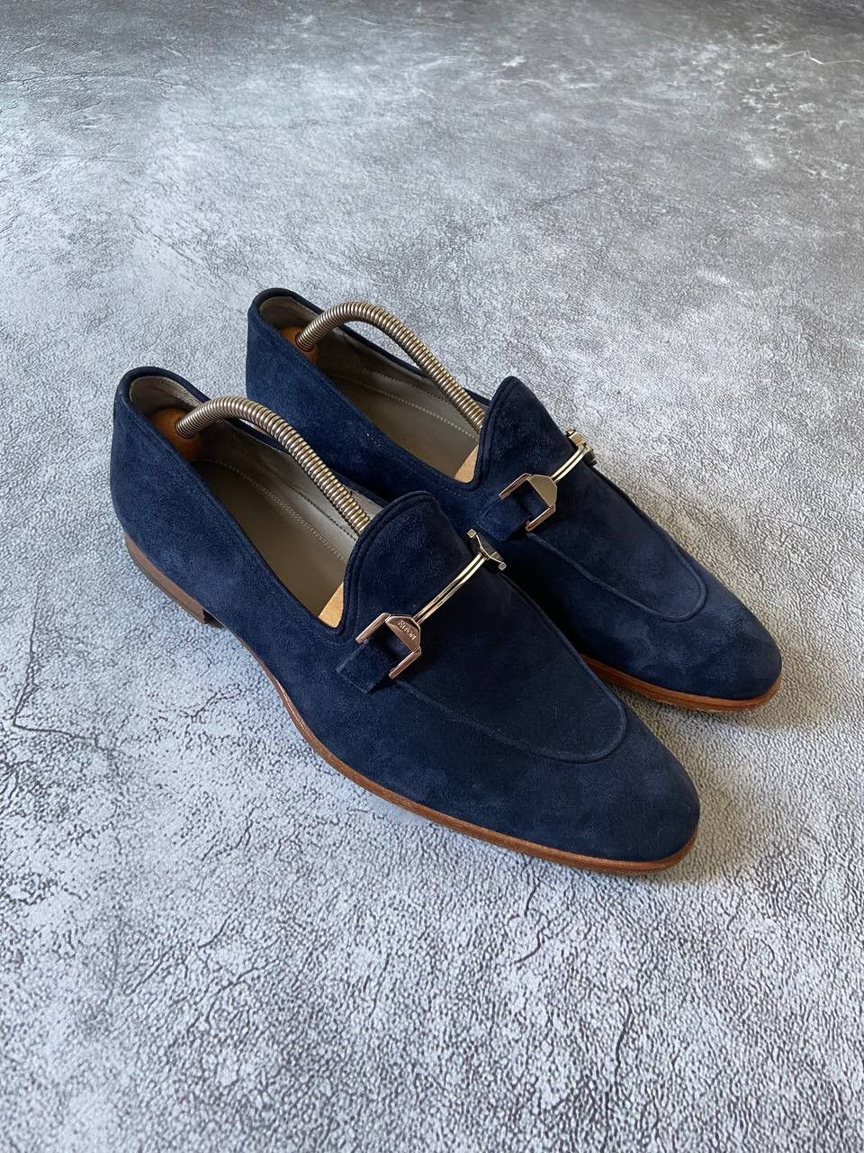 Kiton KITON Napoli Mens Blue Suede Shoes Loafers Men's Size US 9.5 / EU 42-43 - 2 Thumbnail